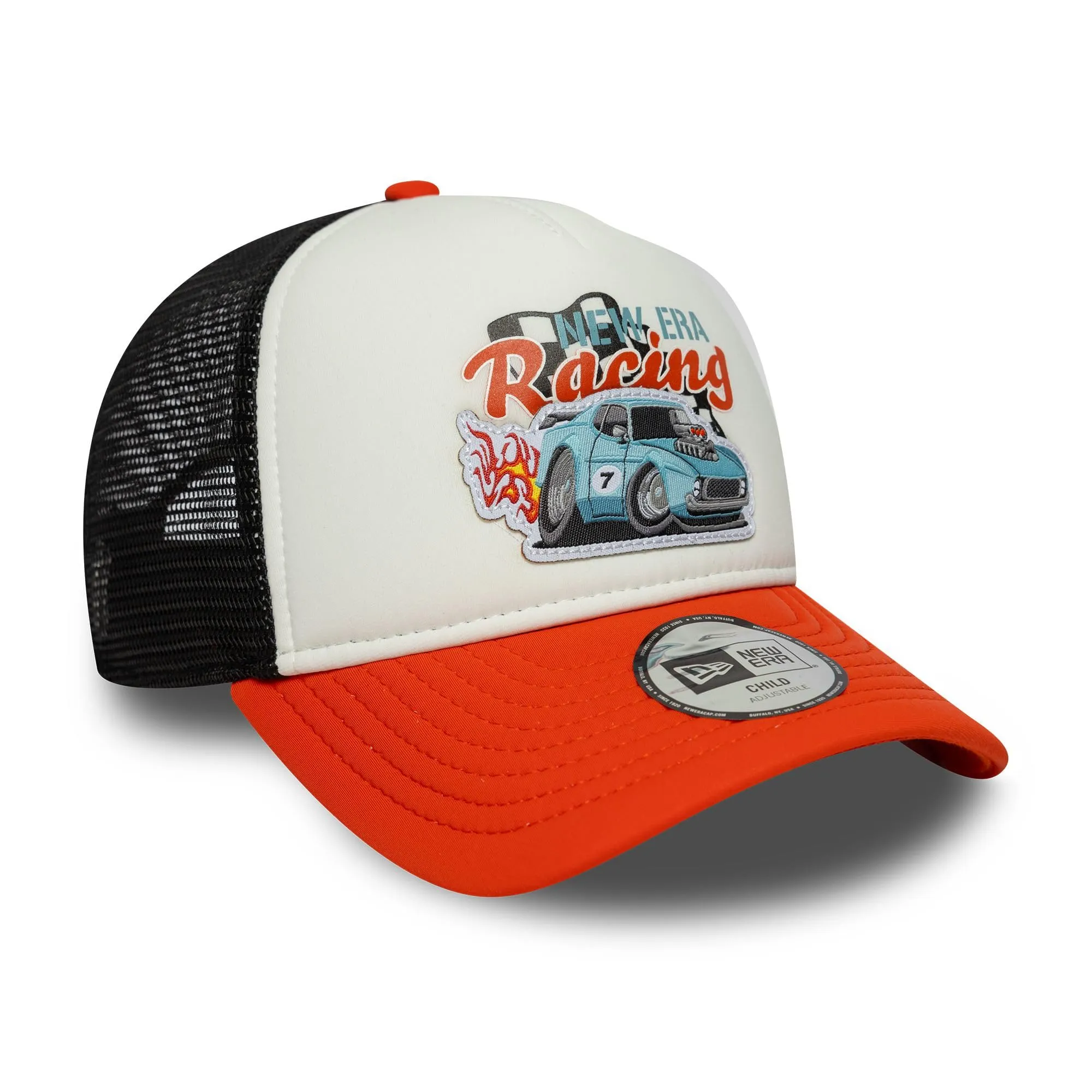 New Era Racing Auto A-Frame Trucker Kids Cap - Orange - immagine 3