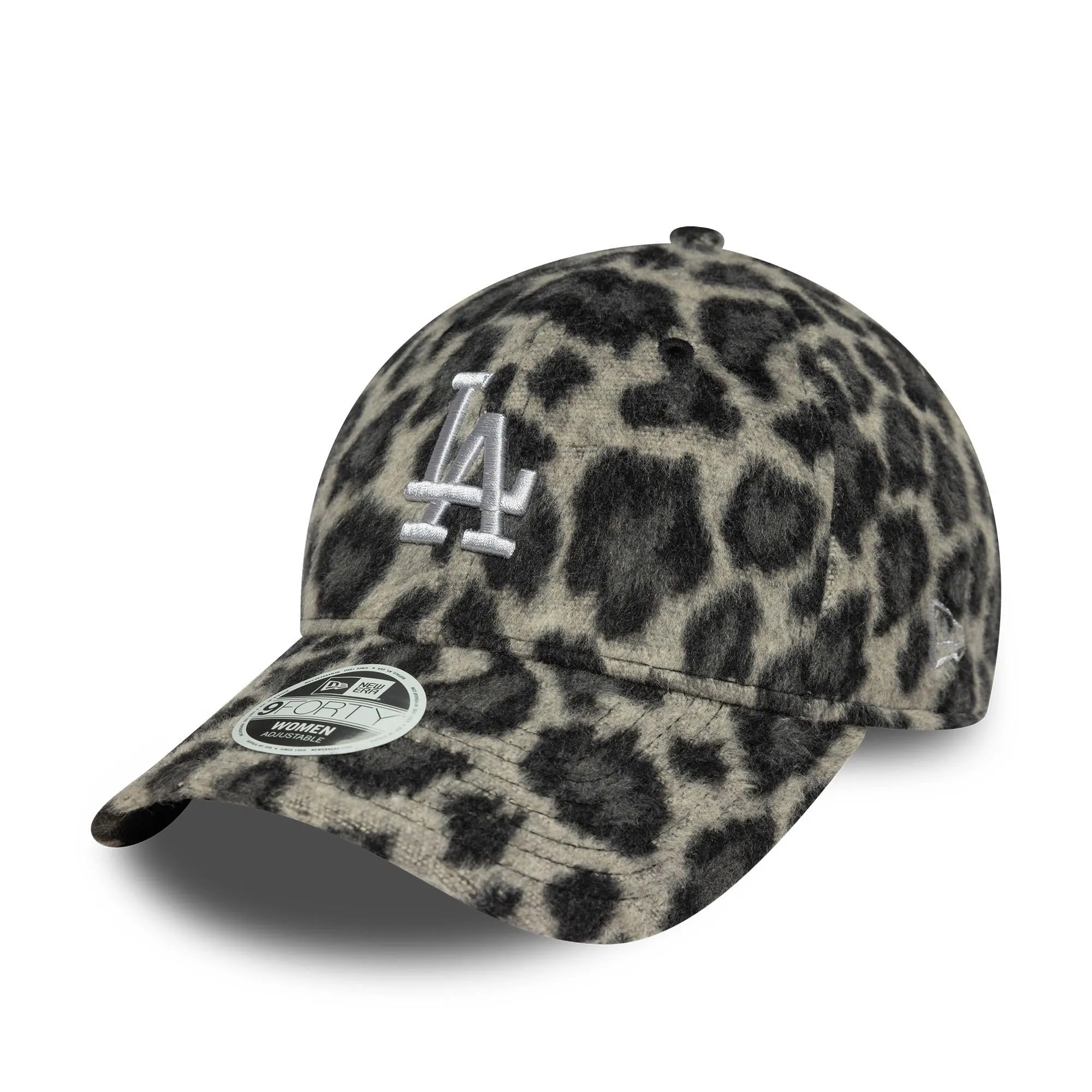 New Era Los Angeles Dodgers 9Forty Cappello da Donna Leopardato, Grigio - immagine 1