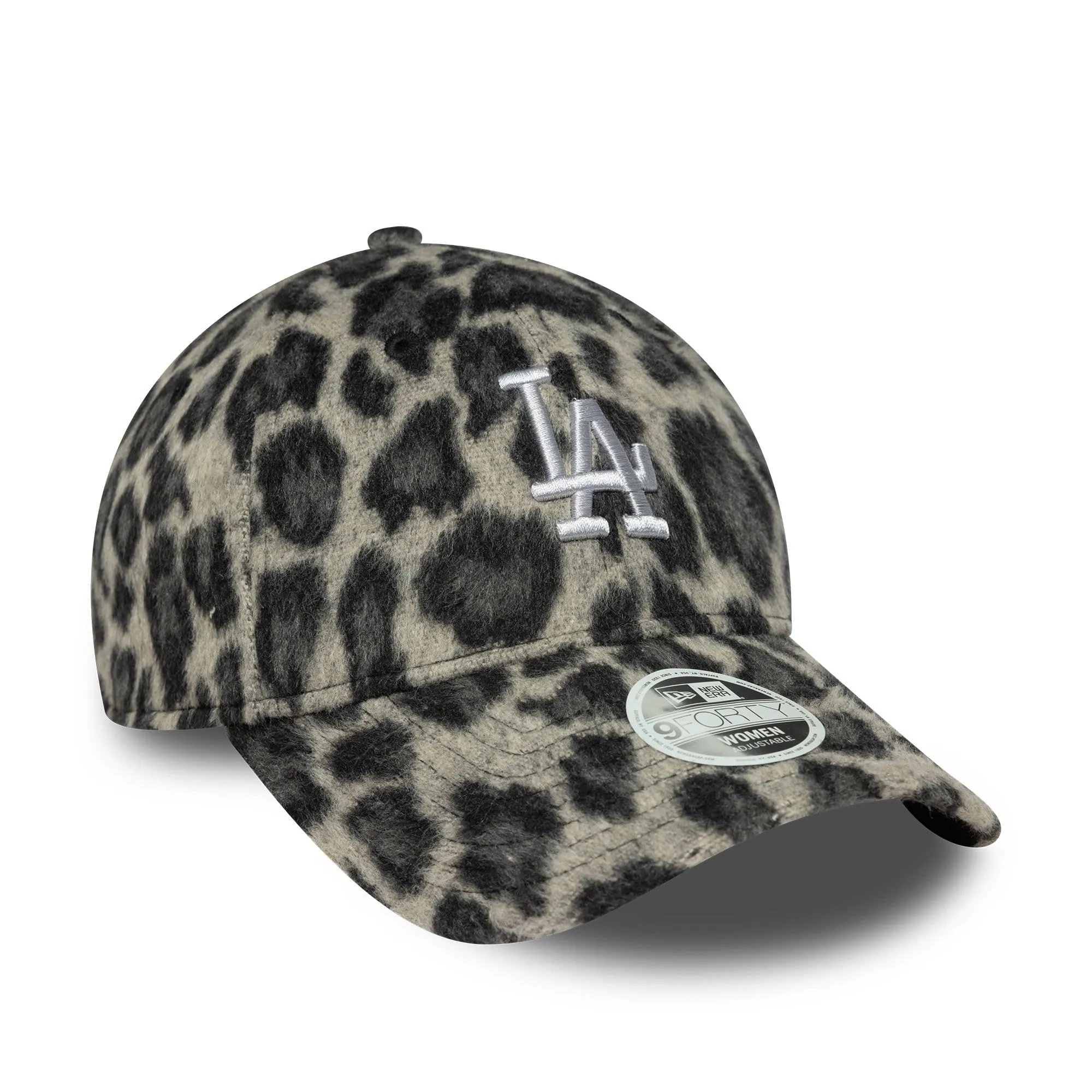 New Era Los Angeles Dodgers 9Forty Cappello da Donna Leopardato, Grigio - immagine 3