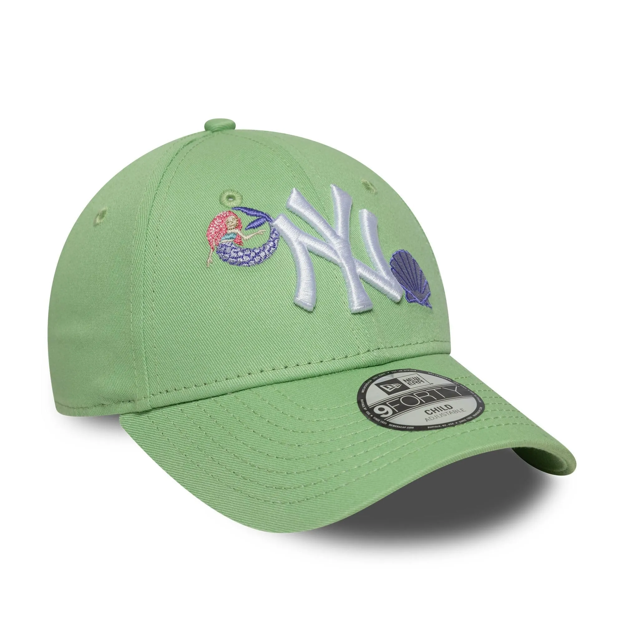 New Era New York Yankees 9Forty Cappellino Bambini Icona Nautica Sirena - Verde Chiaro - immagine 3