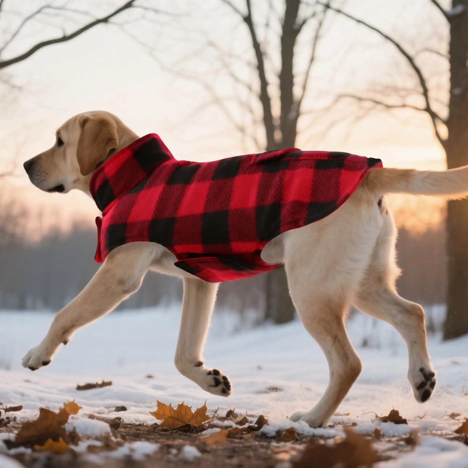 ASENKU Cappotto Cane Impermeabile Invernale Reversibile Antivento con Fodera in Lana, Taglia L, Rosso - immagine 9