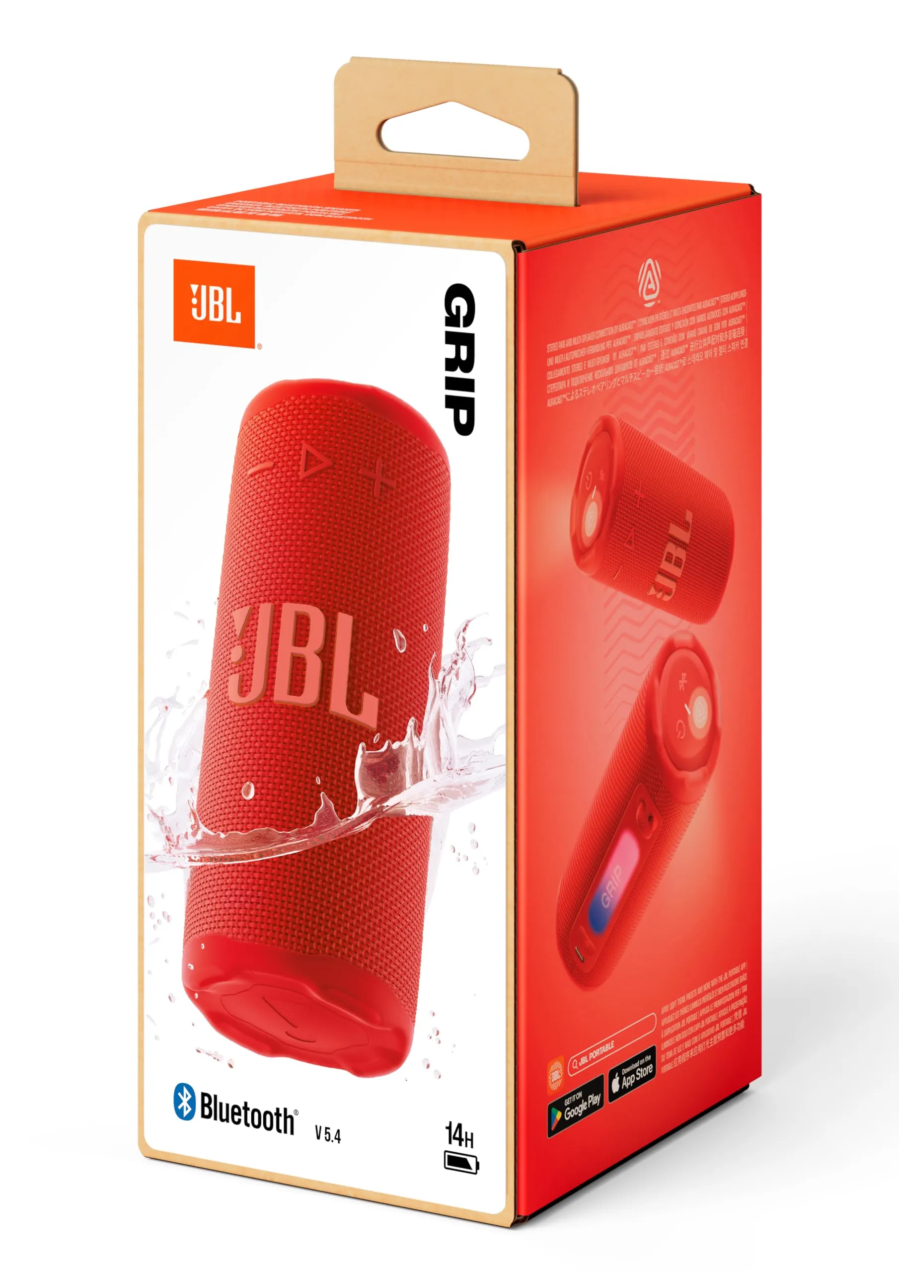 JBL Grip Bluetooth Speaker, Rosso - immagine 9