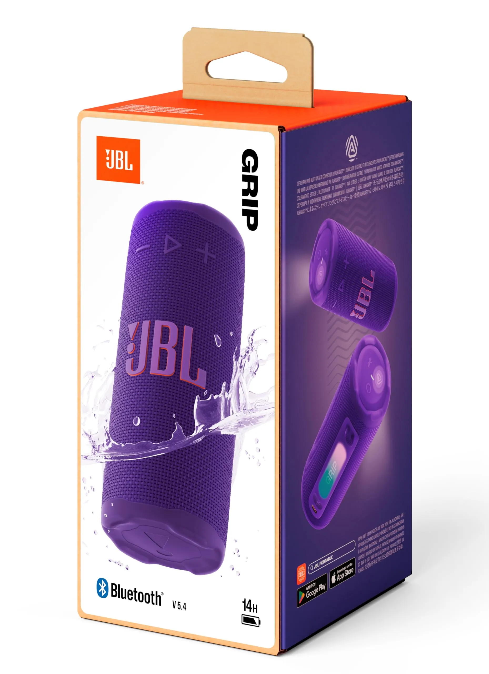 JBL Grip Bluetooth Speaker, Viola - immagine 9