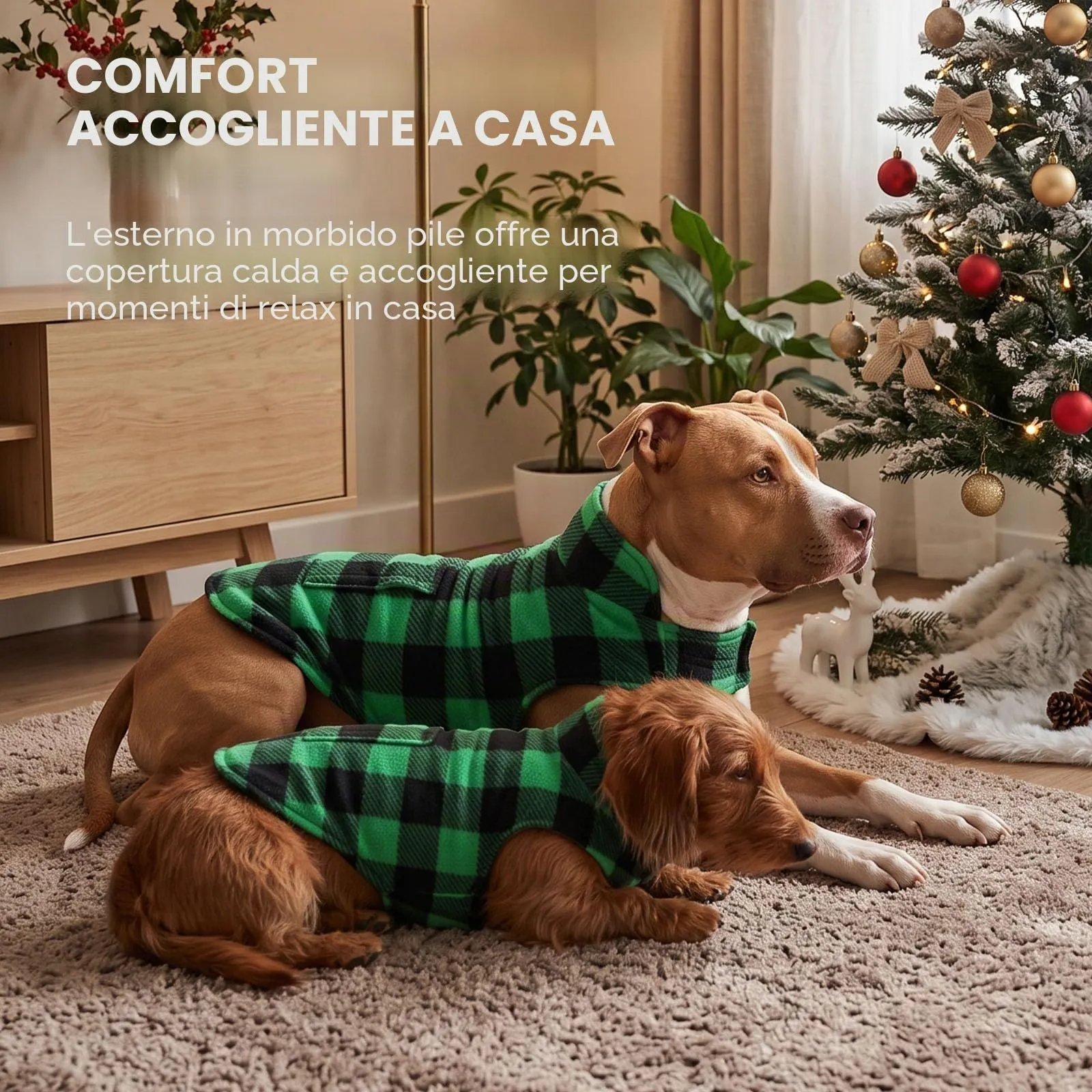 ASENKU Cappotto per Cane Impermeabile e Reversibile Invernale, Taglia L, Verde - immagine 7