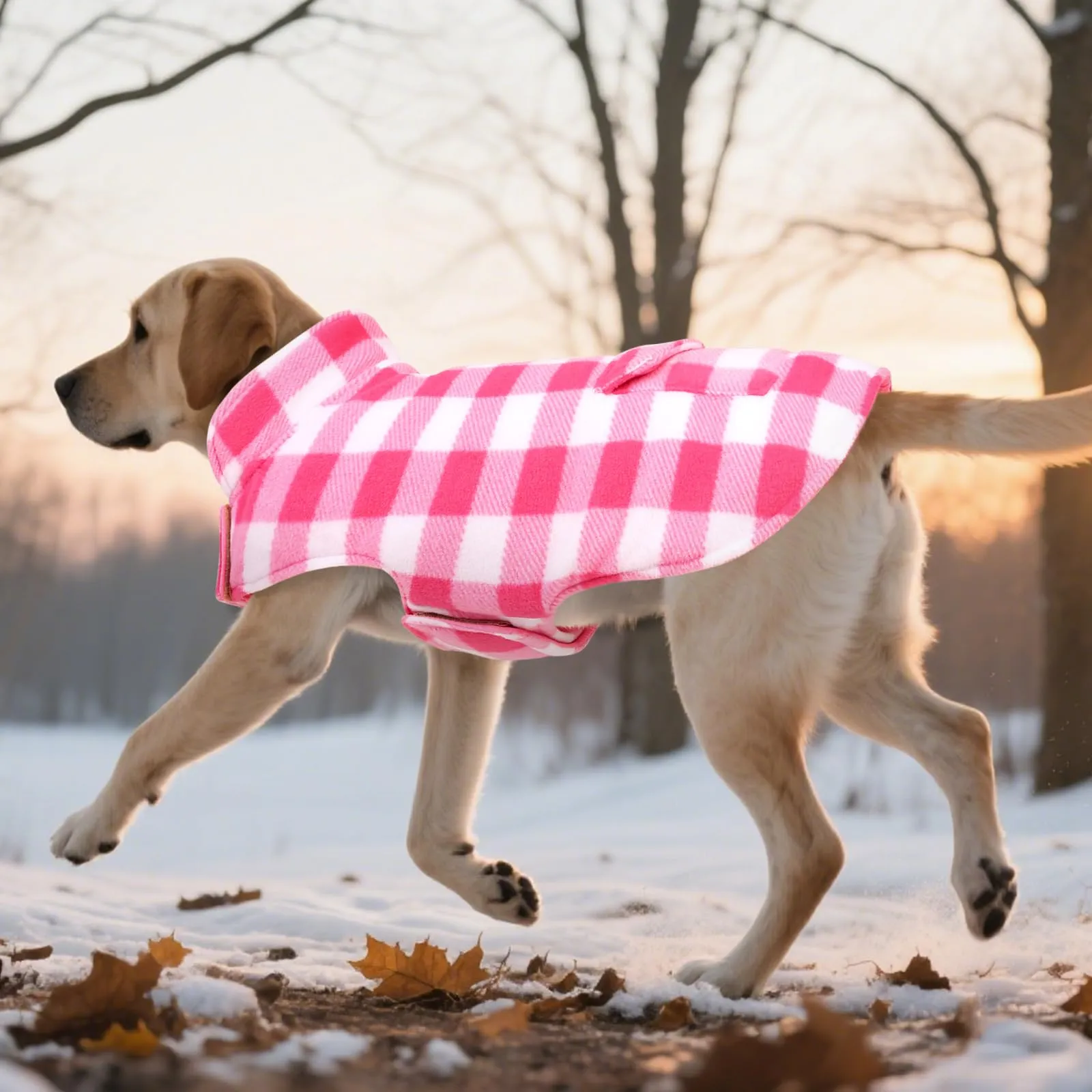 ASENKU Cappotto Cane Impermeabile Invernale Reversibile Antivento, Taglia S, Rosa - immagine 9