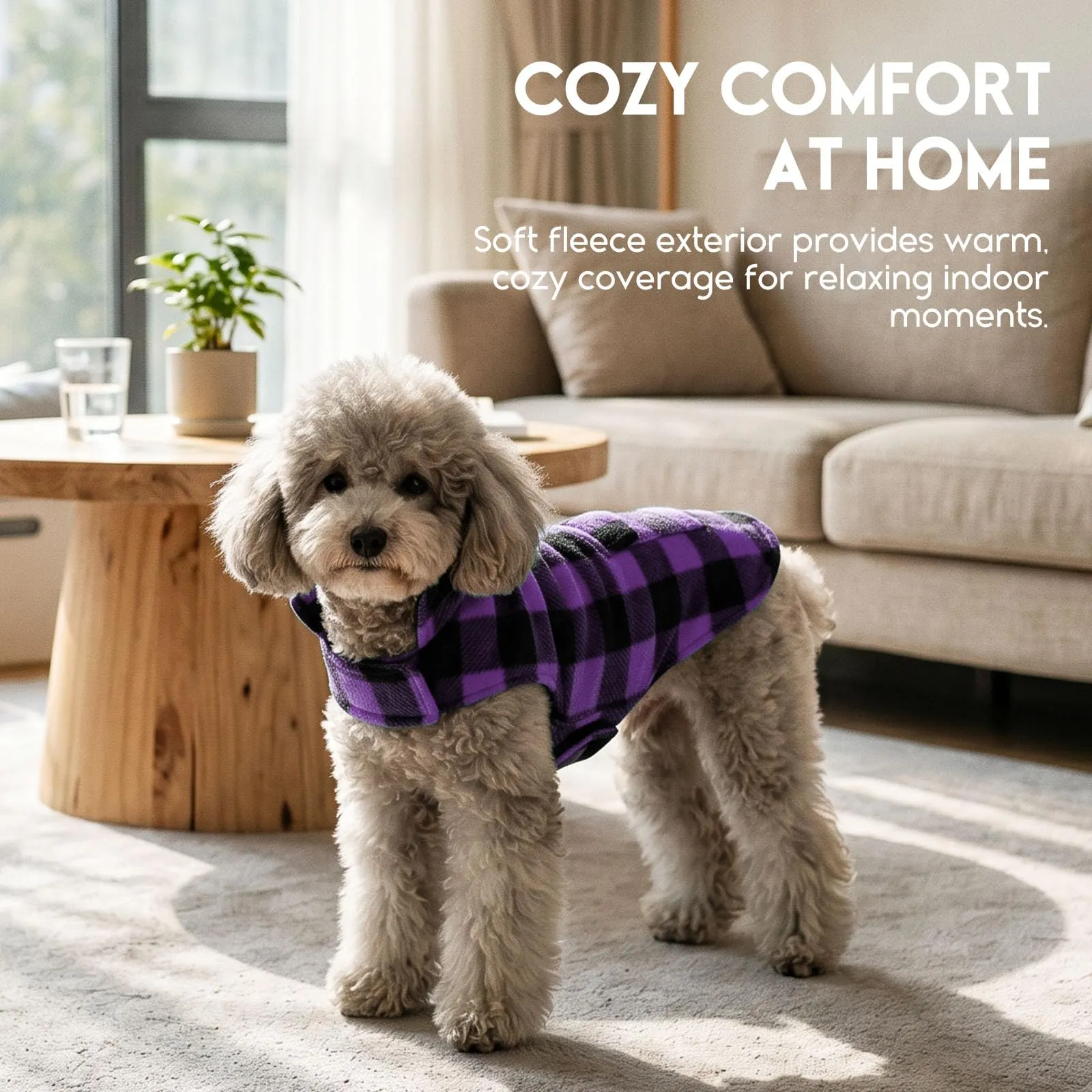 ASENKU Cappotto Invernale Reversibile Impermeabile per Cani, Viola, X-Large - immagine 7