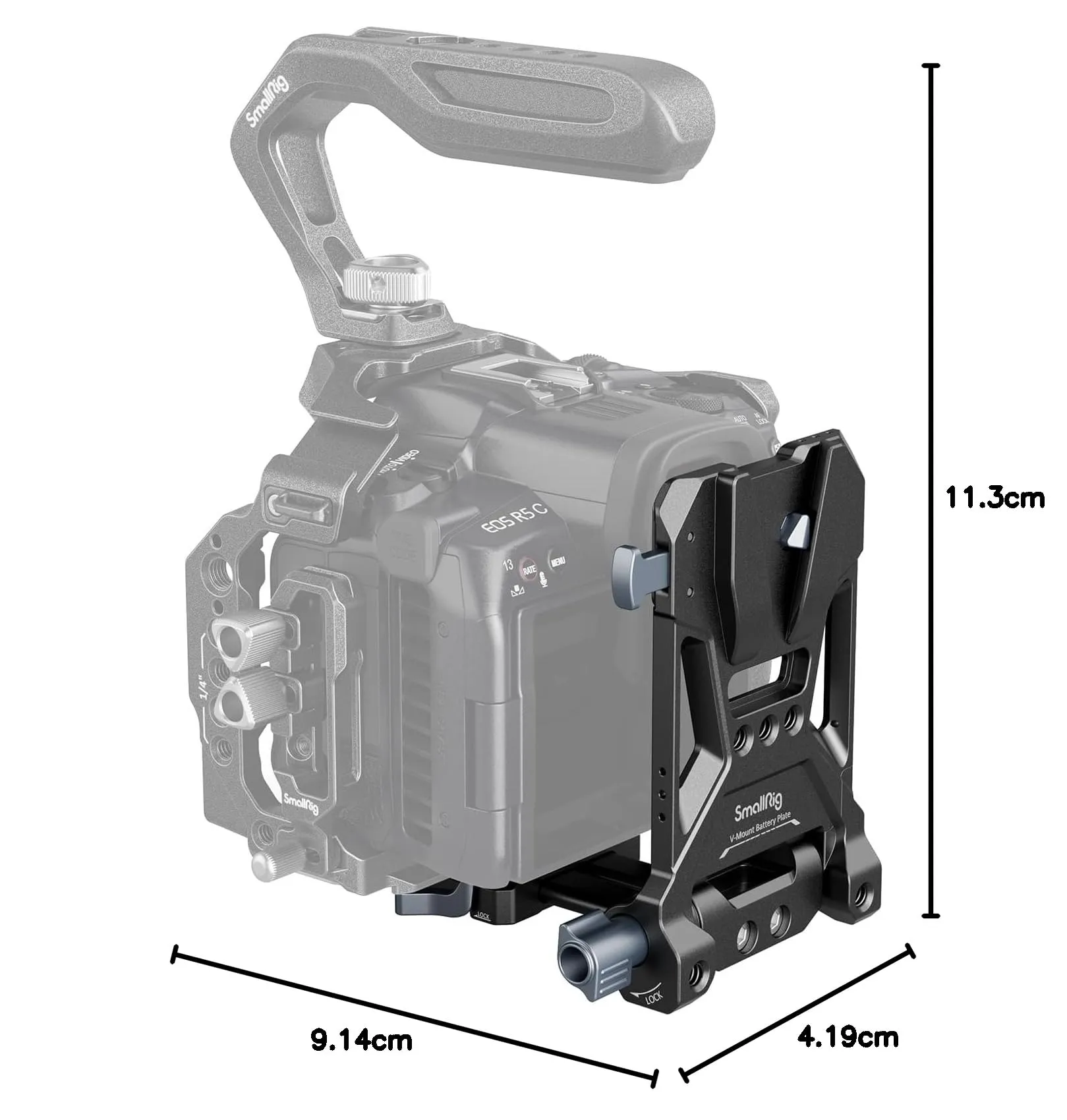 SmallRig V-Mount Battery Plate with Dual Arca-Swiss Quick Release Plates, Compact Foldable L-Shape for DSLR, Gimbal and Tripods - 4064B - immagine 10