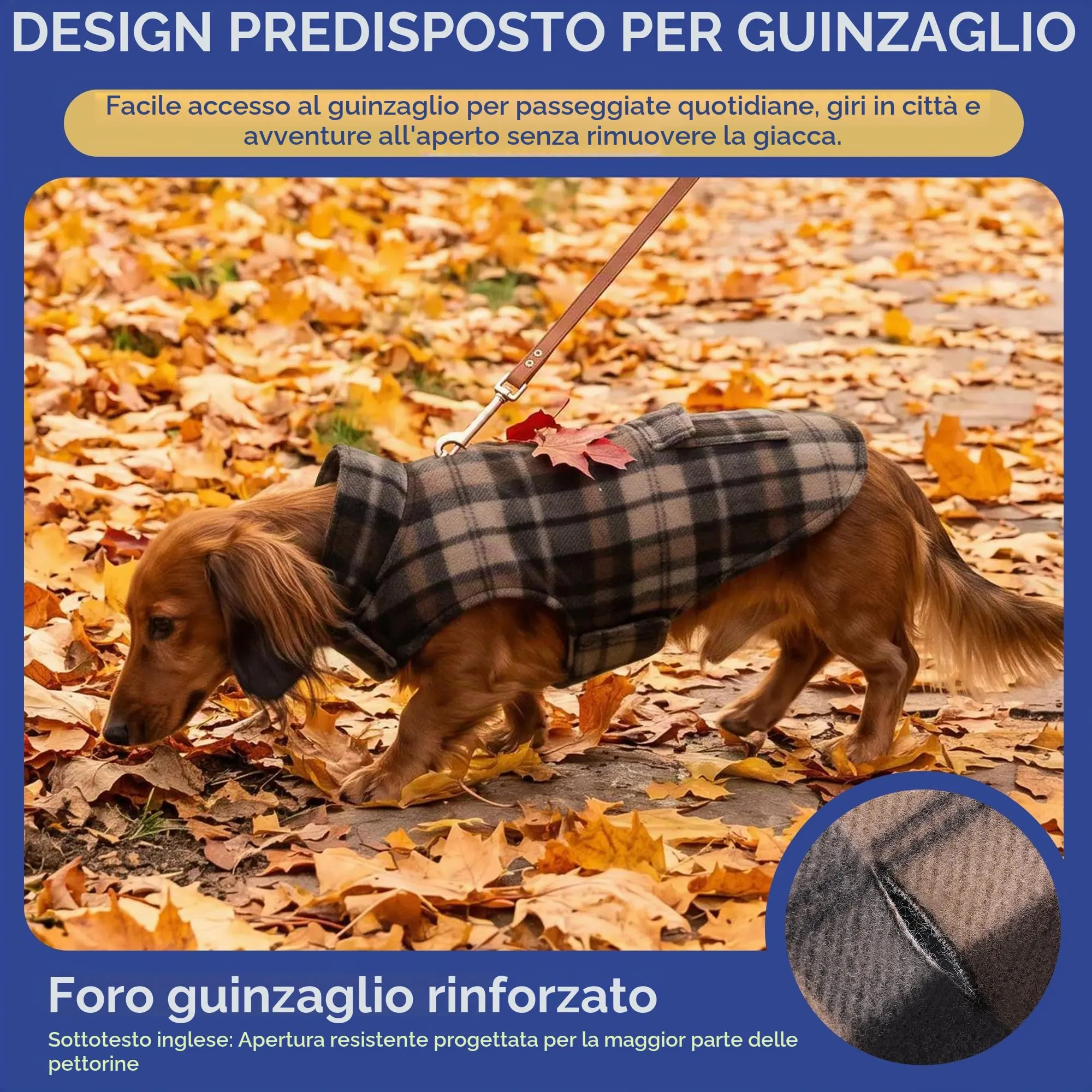 ASENKU Cappotto Cane Impermeabile Invernale Reversibile, Giacca e Gilet con Fodera in Lana, Taglia Small - immagine 3