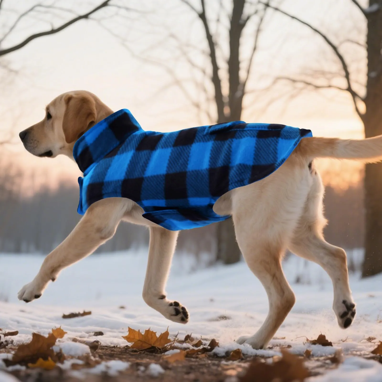 ASENKU Cappotto Cane Impermeabile Invernale Reversibile Antivento con Fodera in Lana, XL, Blu - immagine 9