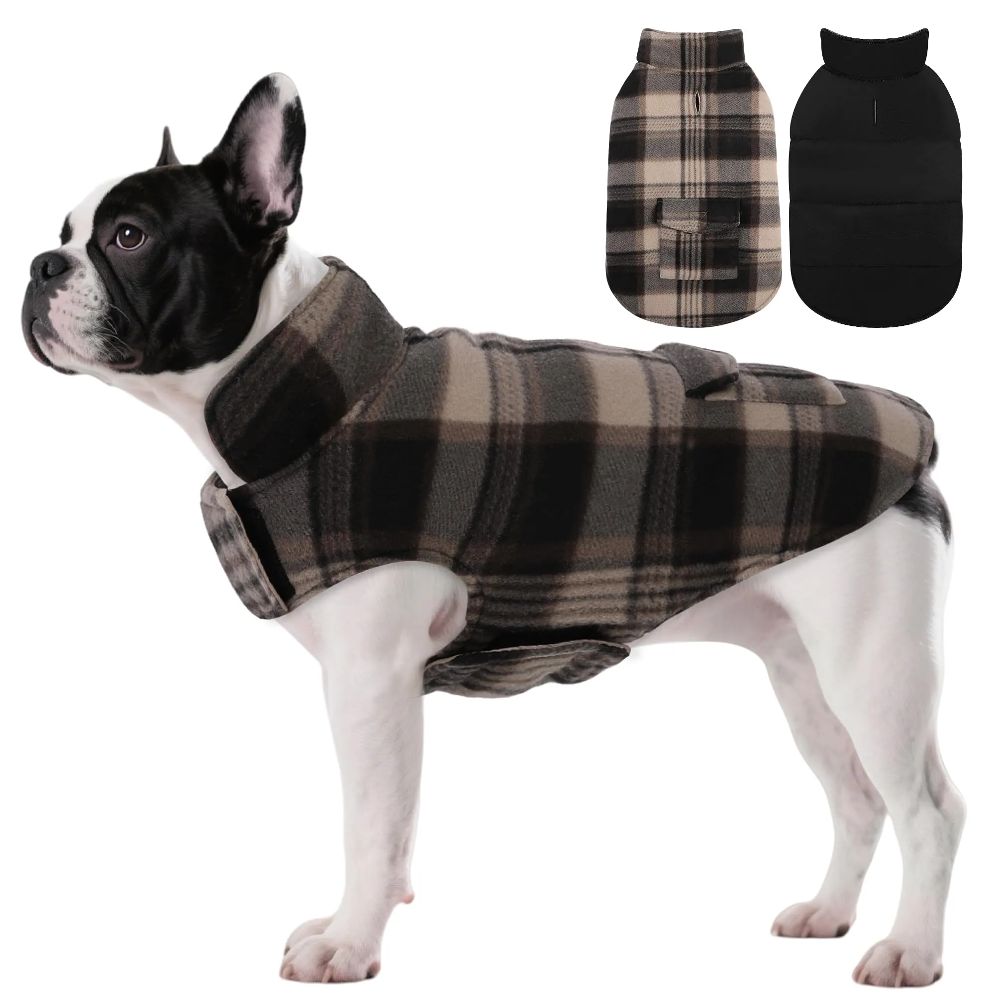 ASENKU Cappotto per Cane Impermeabile e Reversibile Invernale, Taglia Medium - immagine 1