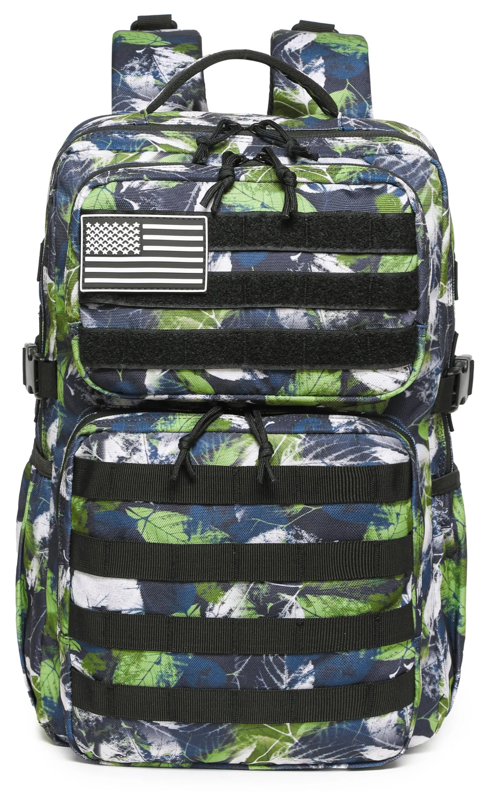 Wotony Zaino Tattico Militare Impermeabile 30L, Foglie Verdi - immagine 2