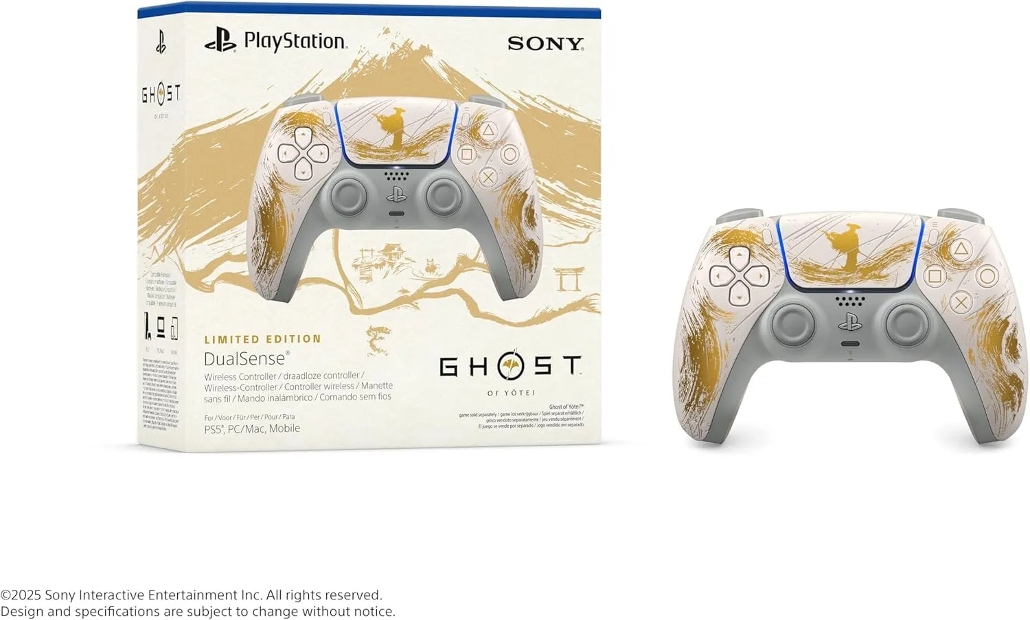 Playstation DualSense Wireless Controller - Ghost of Yōtei Gold Limited Edition - immagine 2