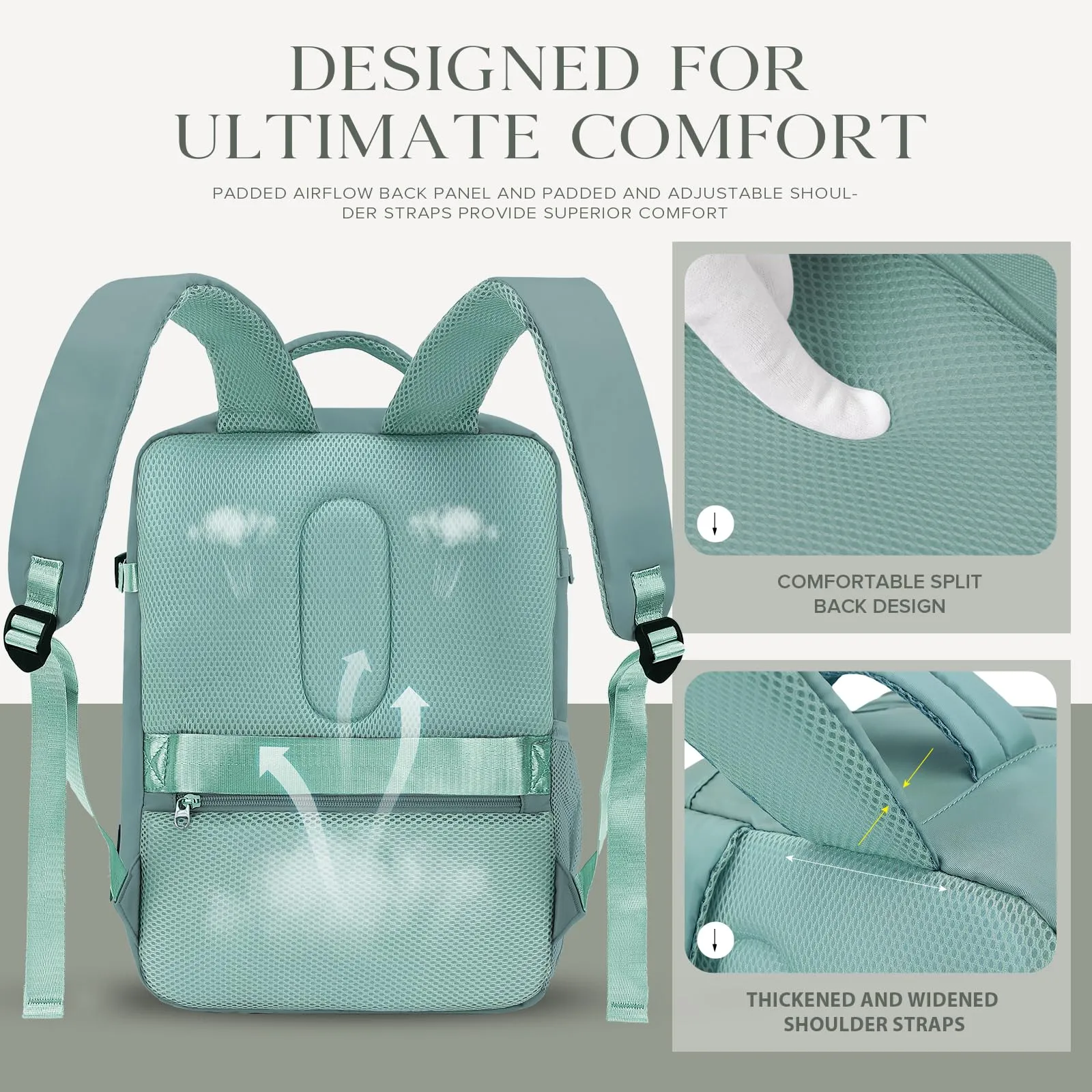 Hayayu Zaino Bagaglio a Mano per Ryanair 40x30x20 cm 24L - immagine 6