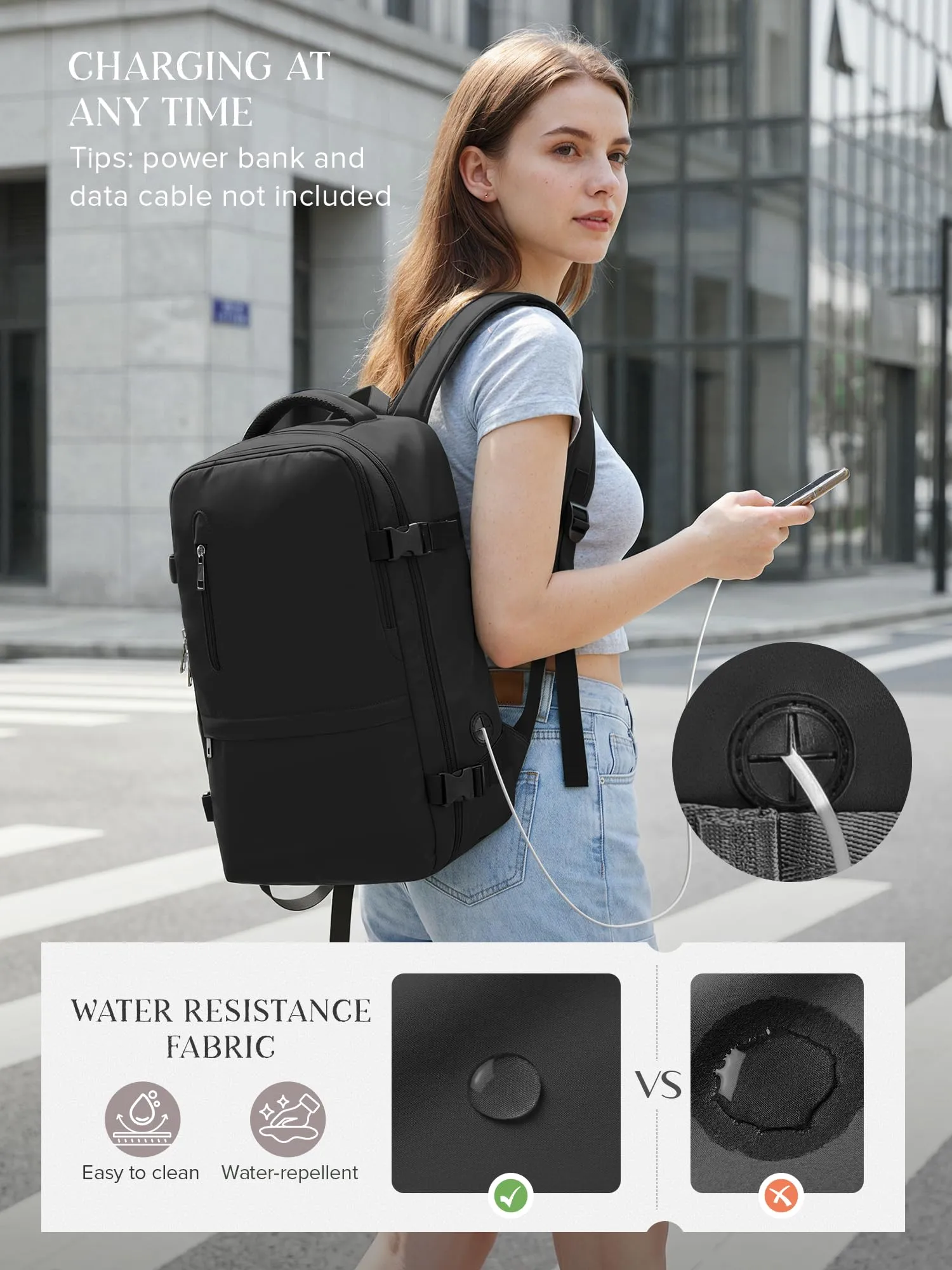 Hayayu Zaino Bagaglio a Mano per Easyjet 45x36x20 cm - immagine 5