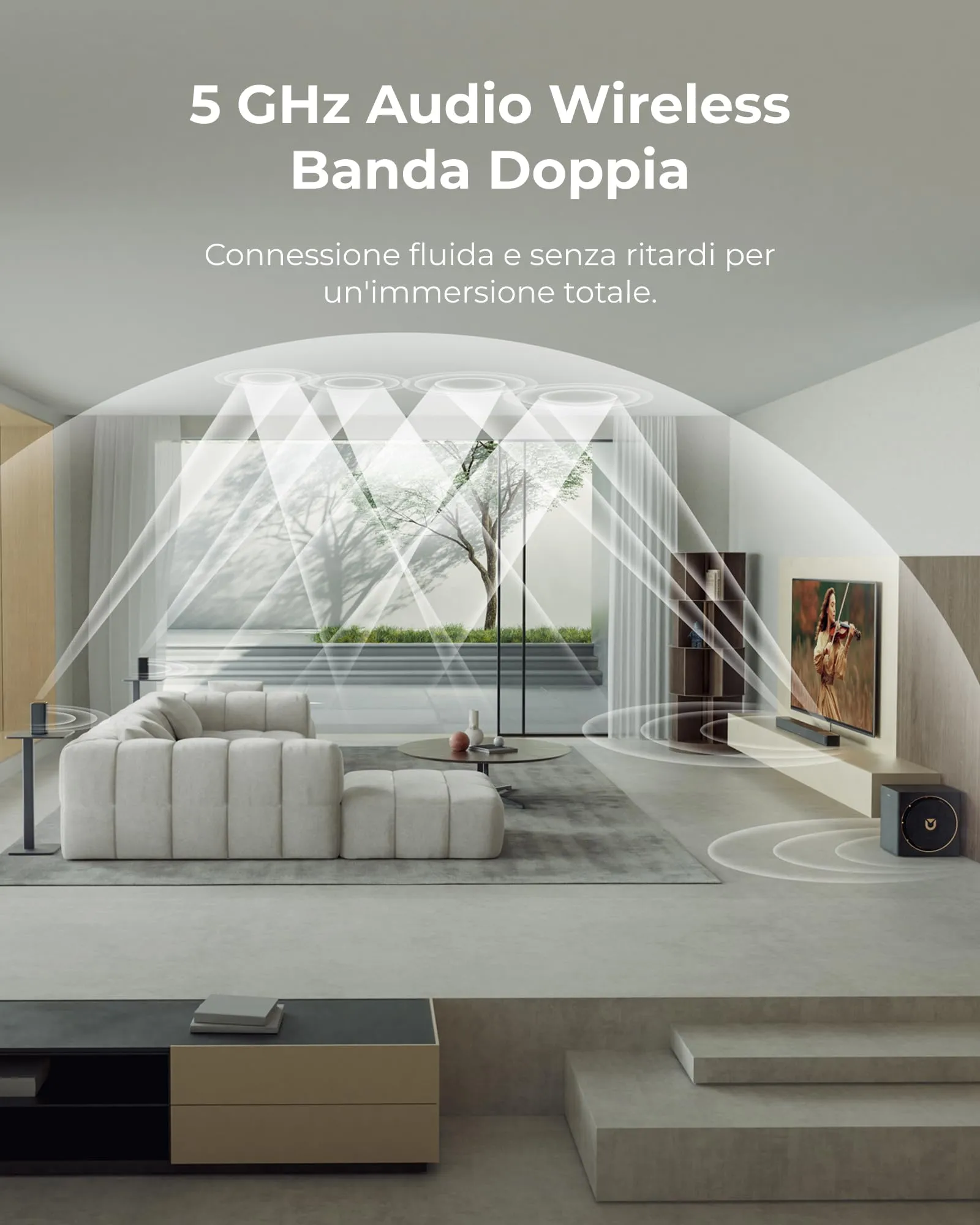 ULTIMEA Skywave X60 Soundbar 7.1.4 Canali con Dolby Atmos, Subwoofer da 8 Pollici, 840 W, Amplificazione GaN e Pass-Through HDR 4K - immagine 3