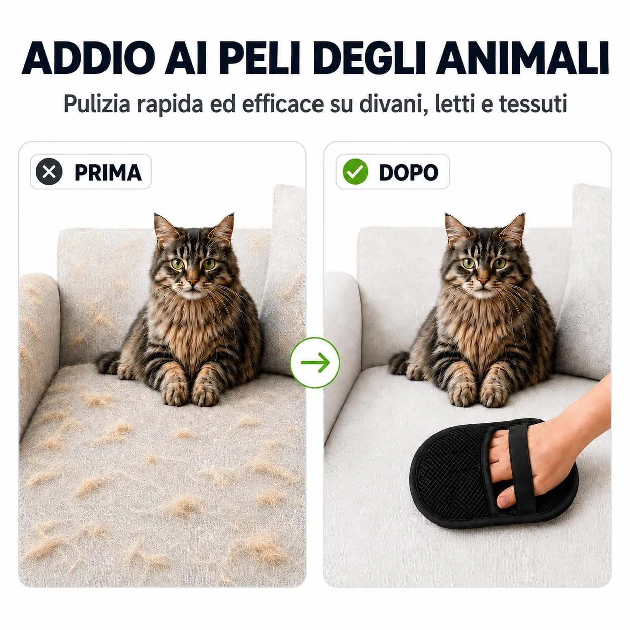 ZenithyrEn Guanti Leva Peli per Gatto e Cane, Effetto Elettrostatico, Lavabili e Riutilizzabili (2 Pezzi) - immagine 2