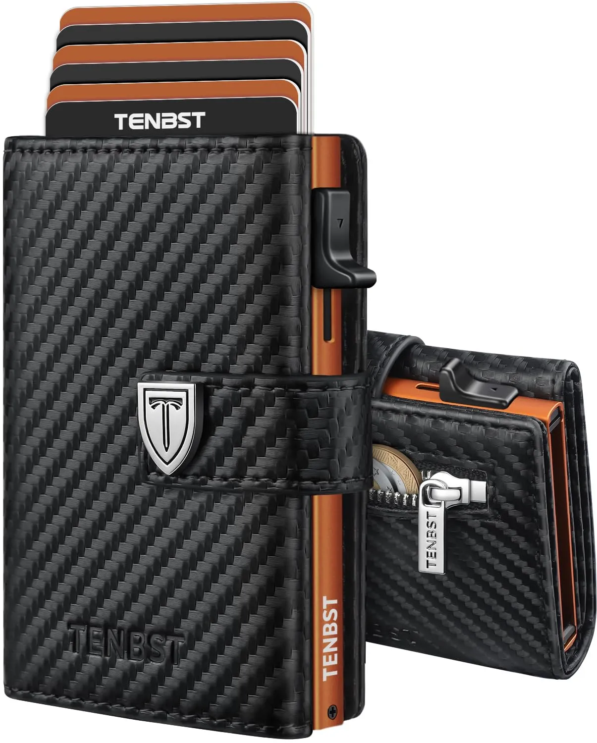 TENBST Portafoglio Uomo con Tasca Portamonete e RFID - immagine 1
