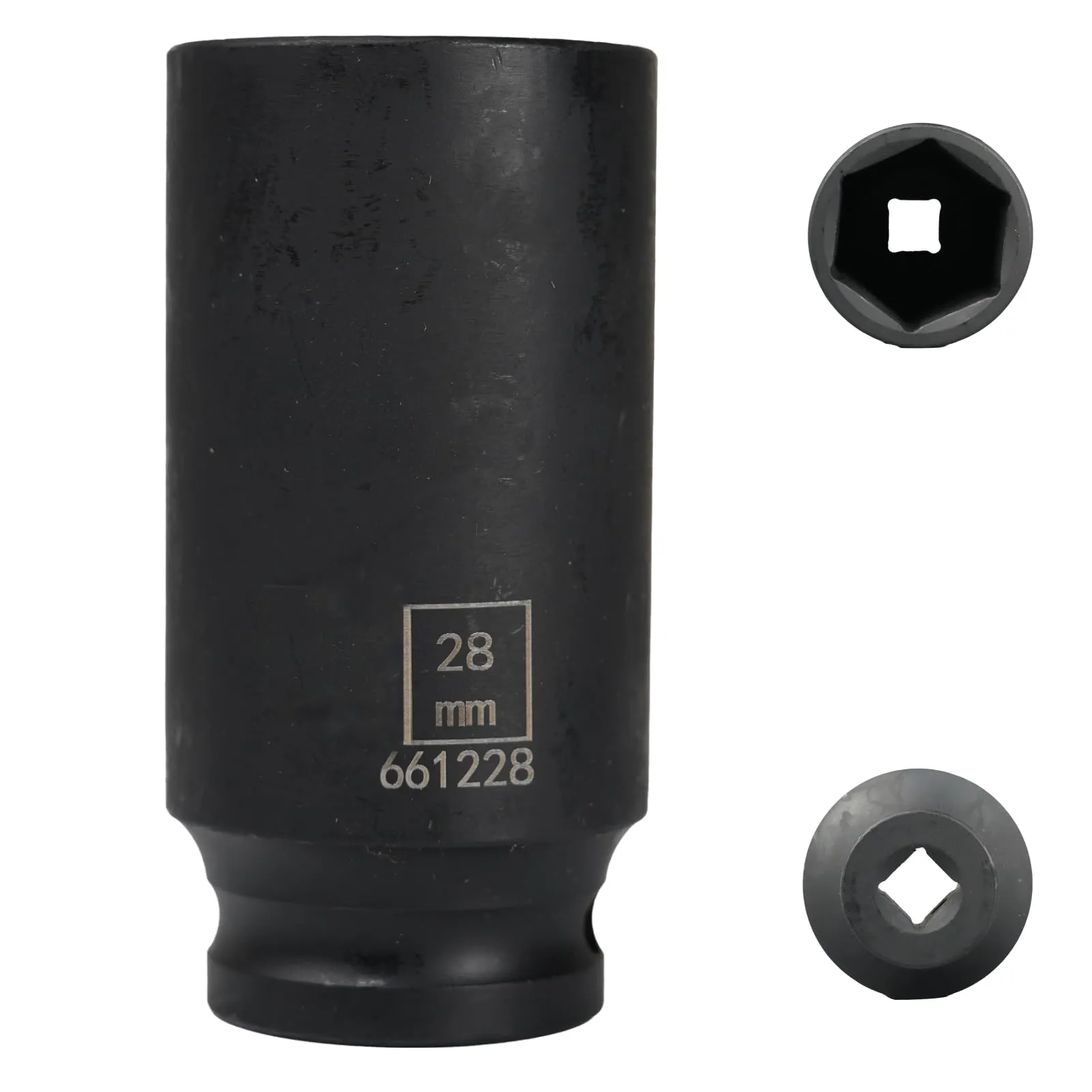 Flewdart Bussola Lunga Esagonale 1/2" 28mm in Acciaio al Cromo Molibdeno CR-MO, Lunghezza 78mm - immagine 1