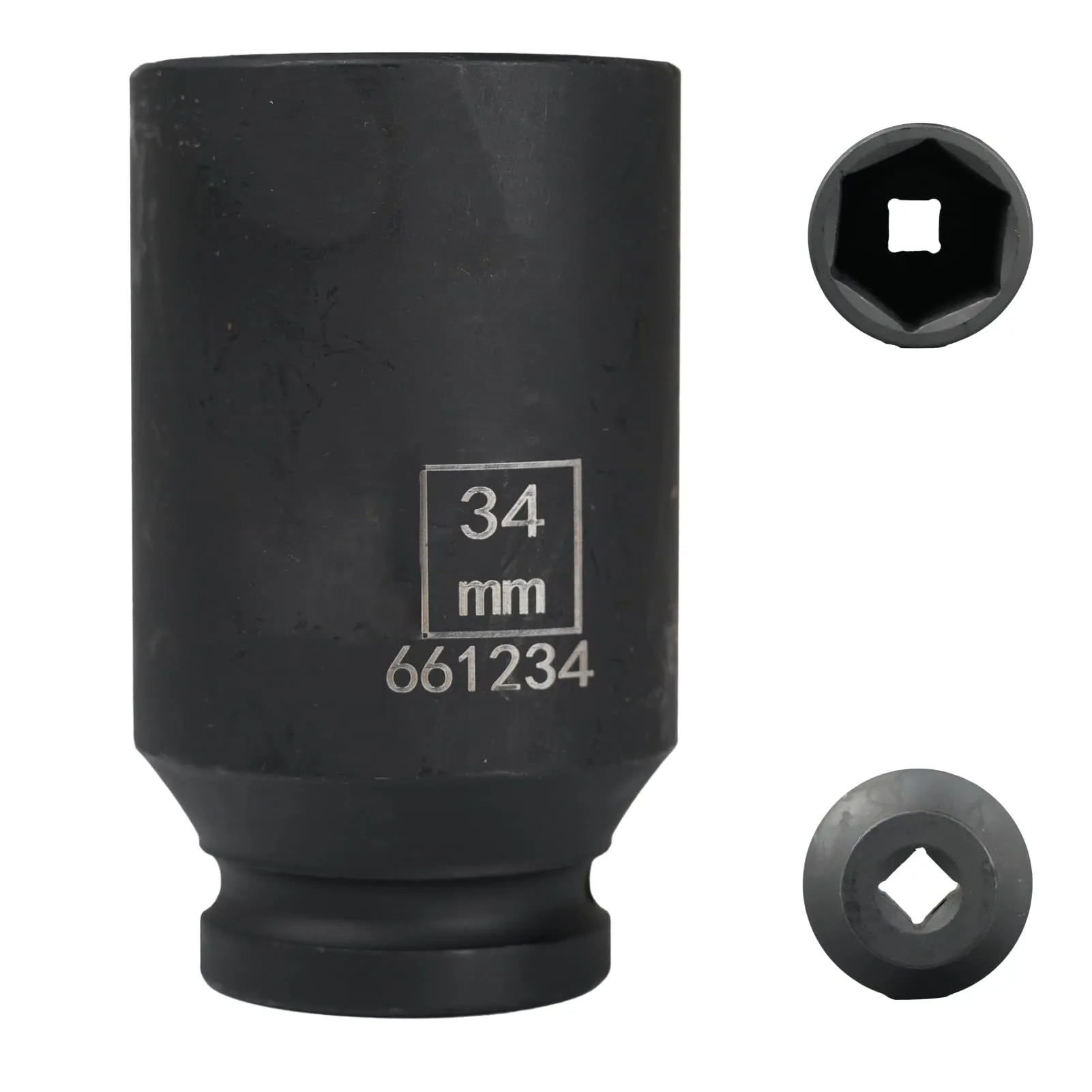 Flewdart Bussola Lunga Esagonale 1/2" 34mm, Acciaio al Cromo Molibdeno CR-MO, Lunghezza 78mm - immagine 1