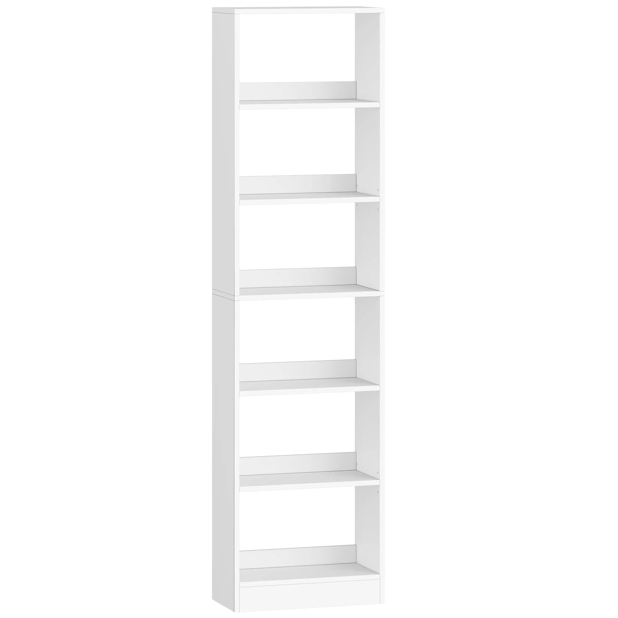 Hzuaneri Libreria a 6 Ripiani, 24 x 50 x 184,4 cm, Bianco - immagine 9