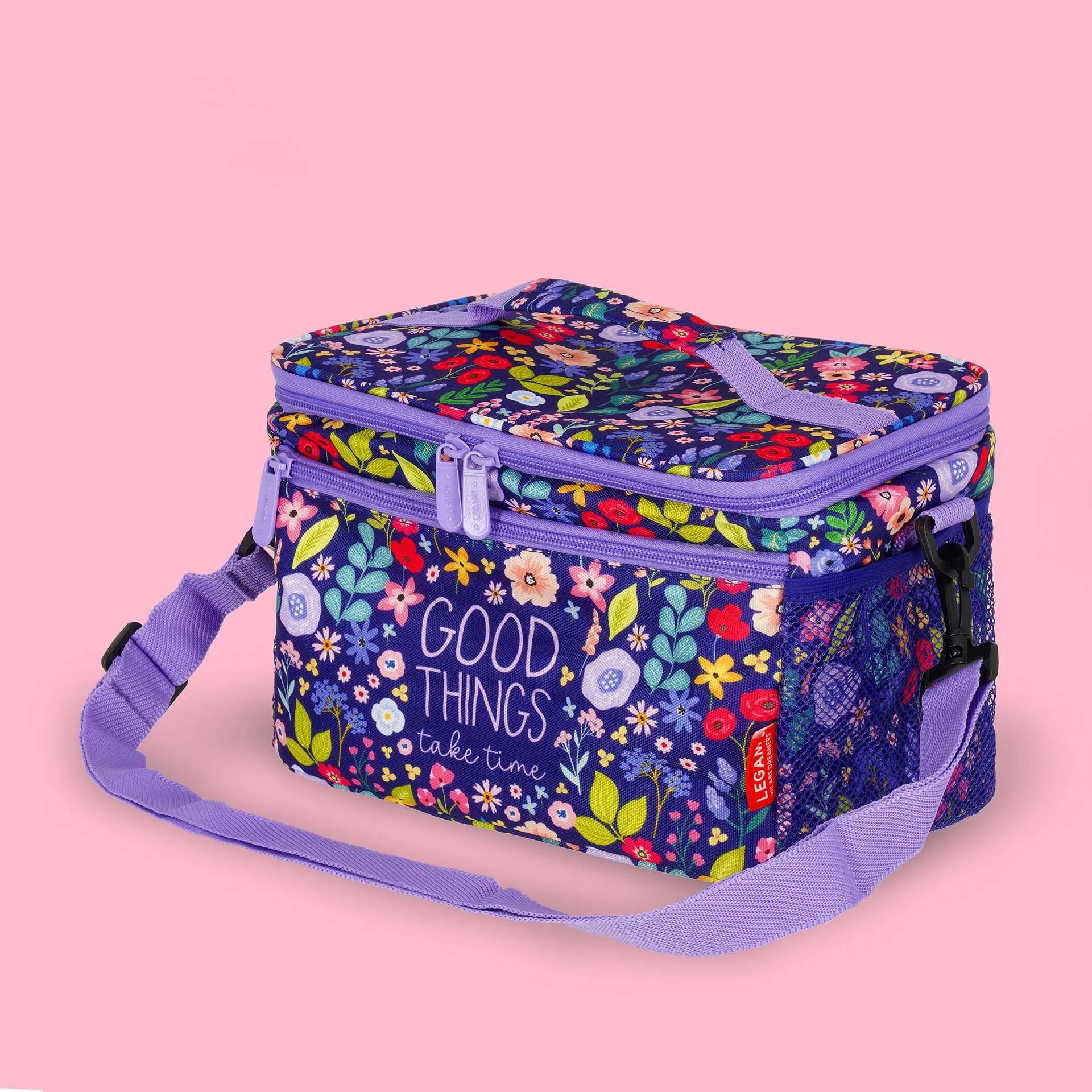 Legami Borsa Termica Porta Pranzo Flowers, 7,7 Litri, 28 x 17 x 15 cm - immagine 2