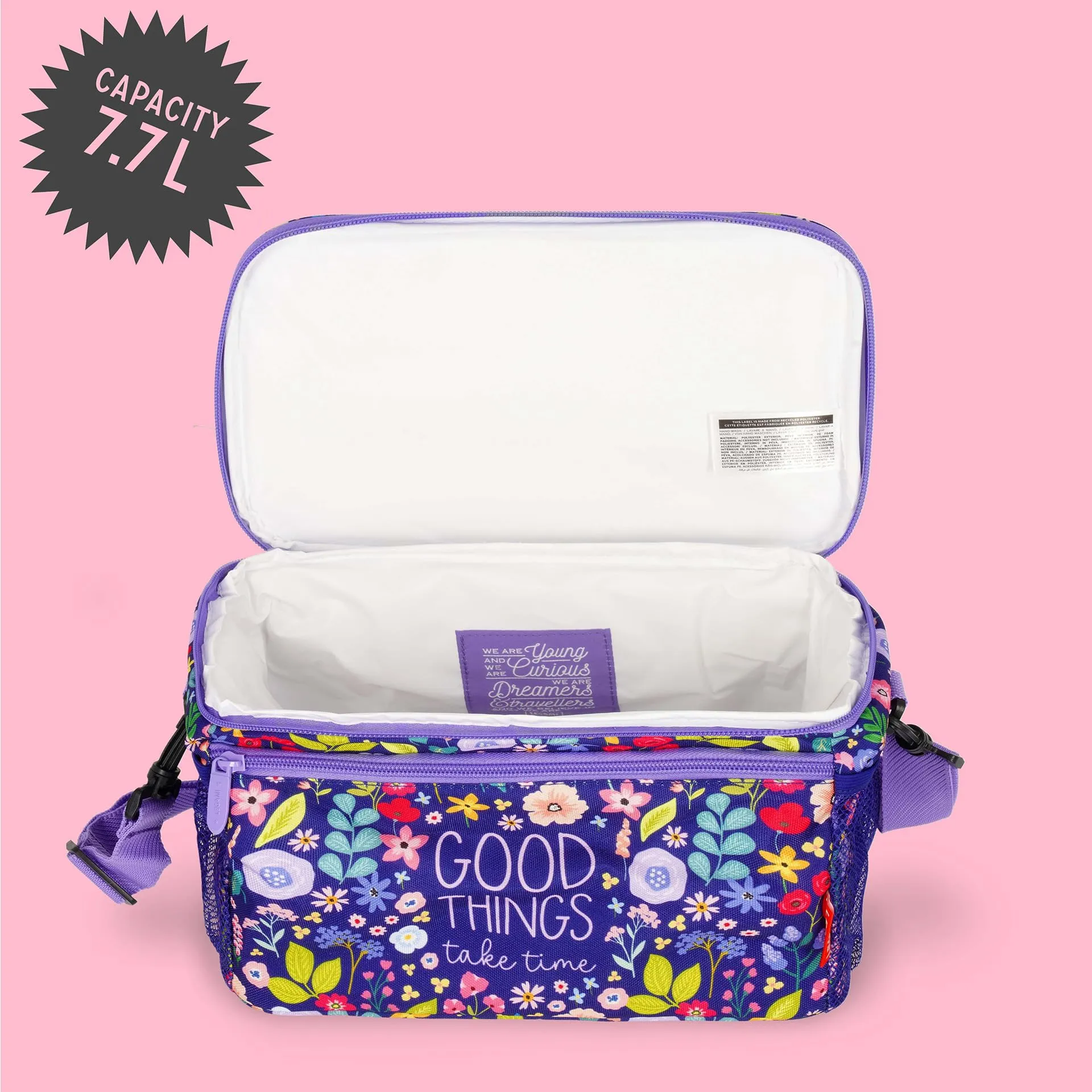 Legami Borsa Termica Porta Pranzo Flowers, 7,7 Litri, 28 x 17 x 15 cm - immagine 3