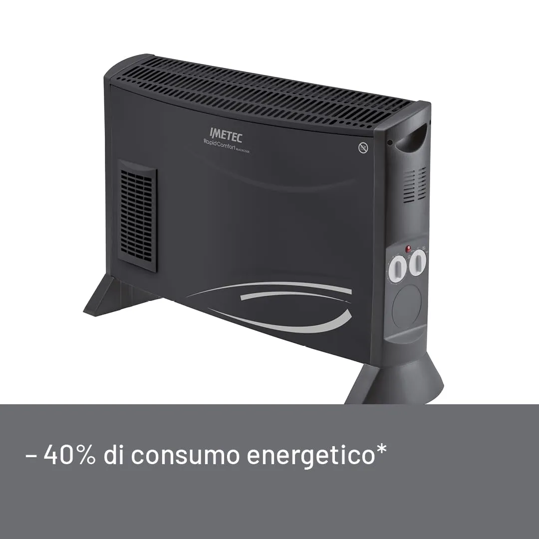 Imetec Rapid Comfort Black Code Termoconvettore 2000W - immagine 4