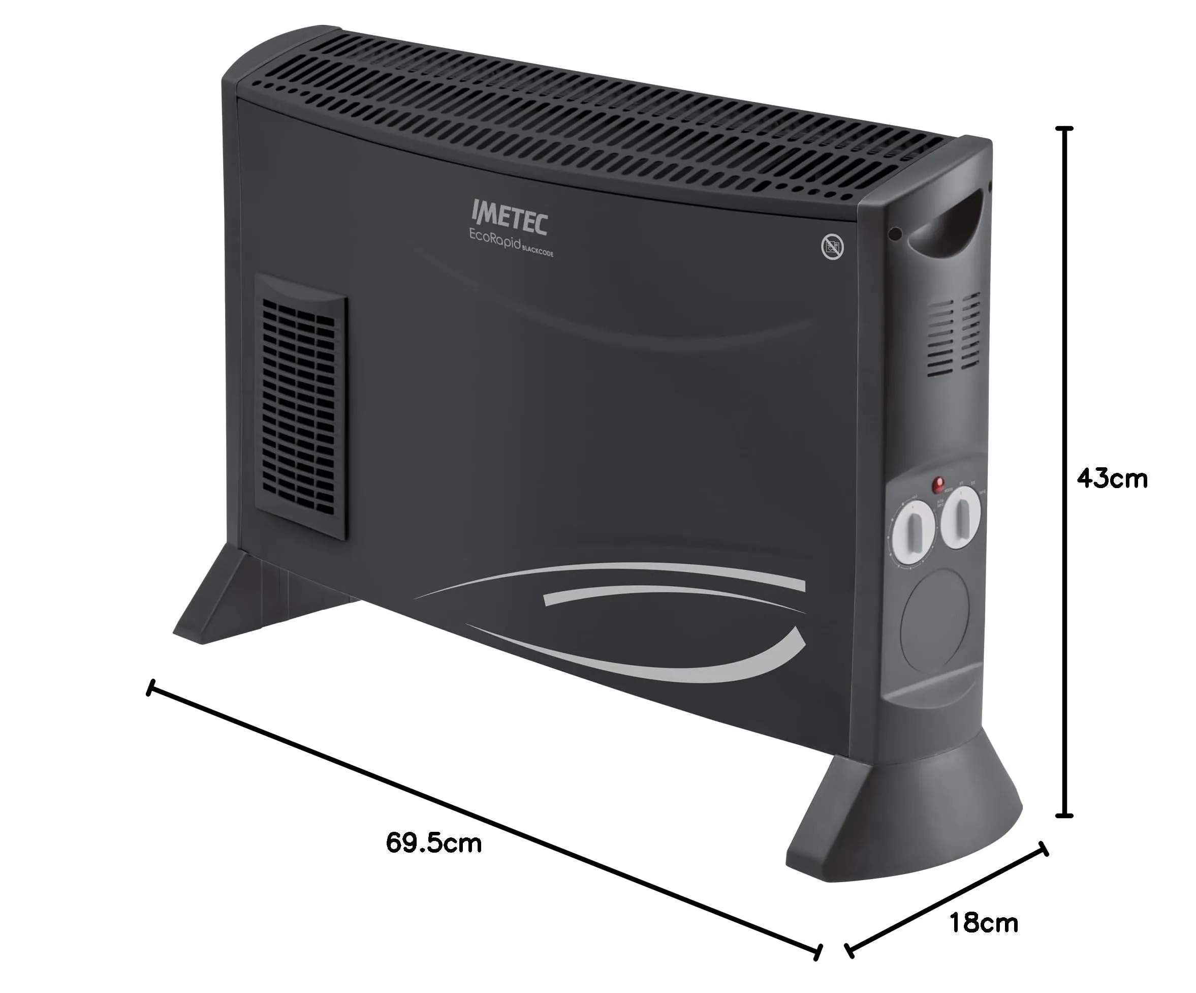 Imetec Rapid Comfort Black Code Termoconvettore 2000W - immagine 7