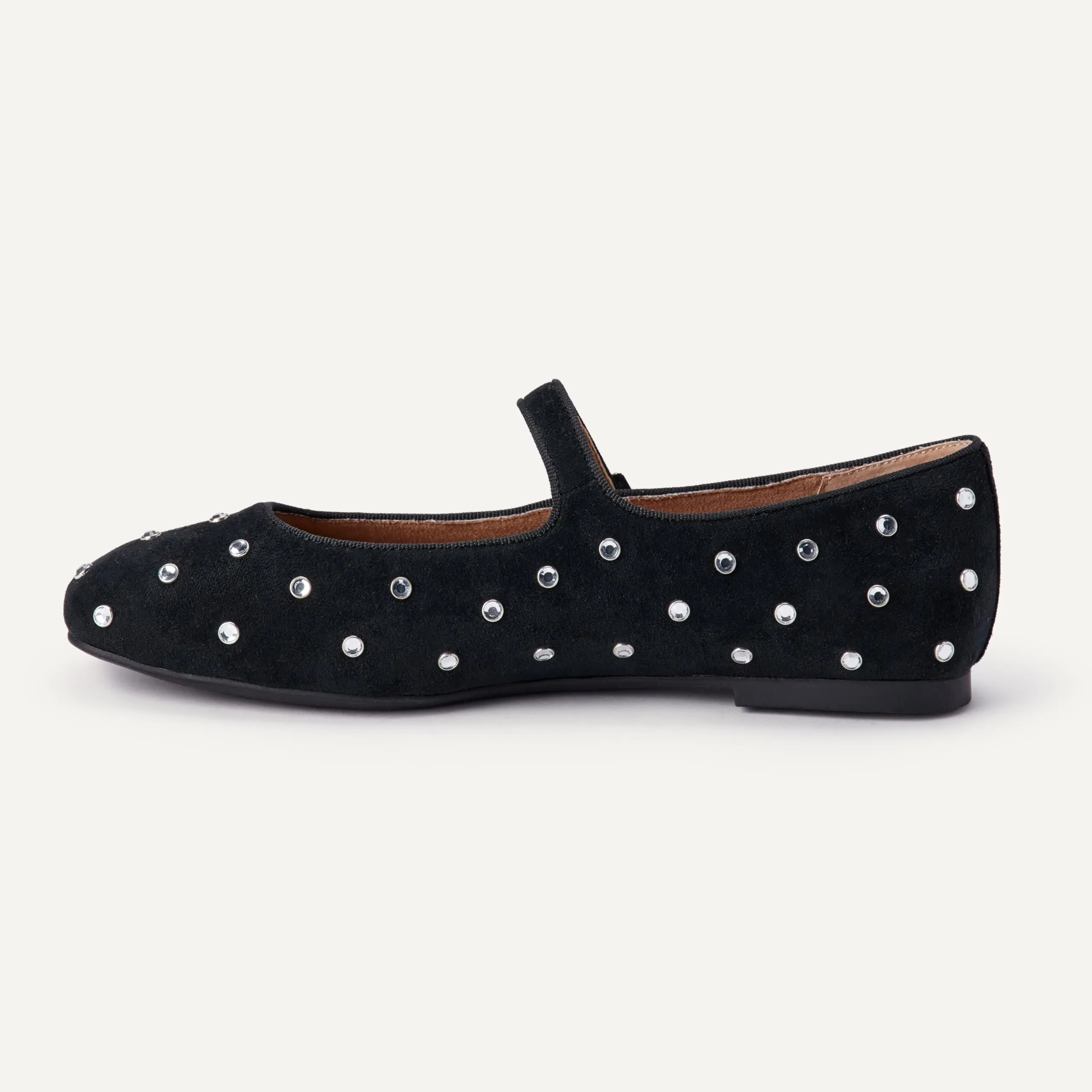 Amazon Essentials Ballerine Mary Jane Donna Cristalli Nero Finta Scamosciato 37.5 EU - immagine 4