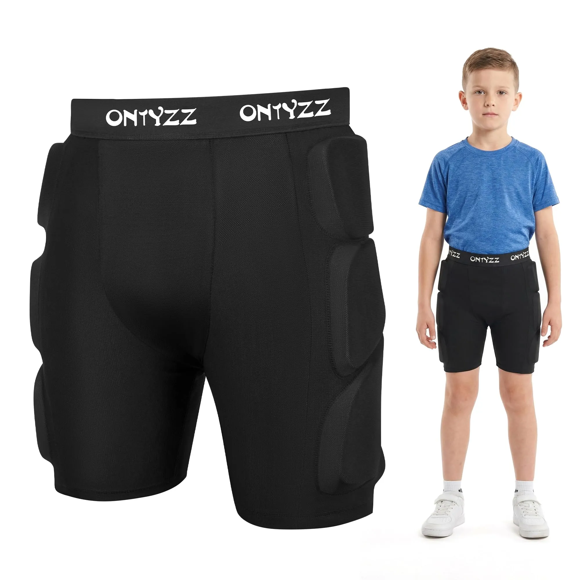 ONTYZZ Pantaloni Protettivi Imbottiti per Anca, Sedere e Coccige per Skateboard, Sci e Snowboard - immagine 1