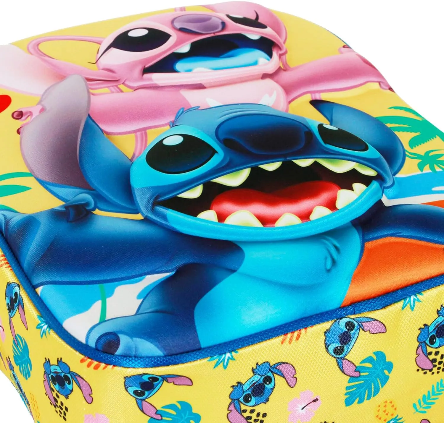 Clondo Zainetto 3D per Bambini Stitch e Angel, 31 cm, Giallo - immagine 4