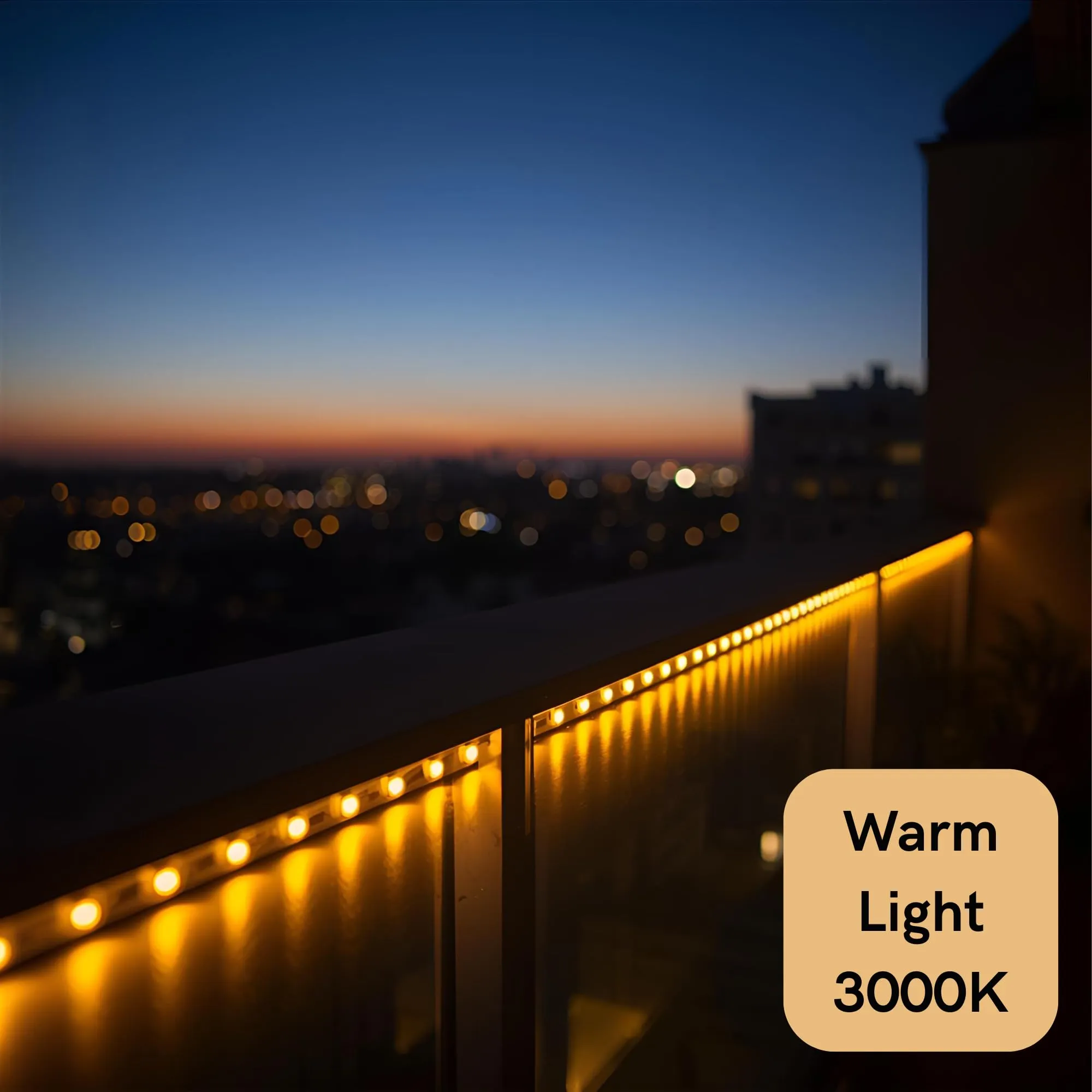 JANDEI Striscia LED 220V 12W/m 600 LED 5500 Lm, IP65, 10mm, Bobina 5 M (Luce Calda 3000k) - immagine 3