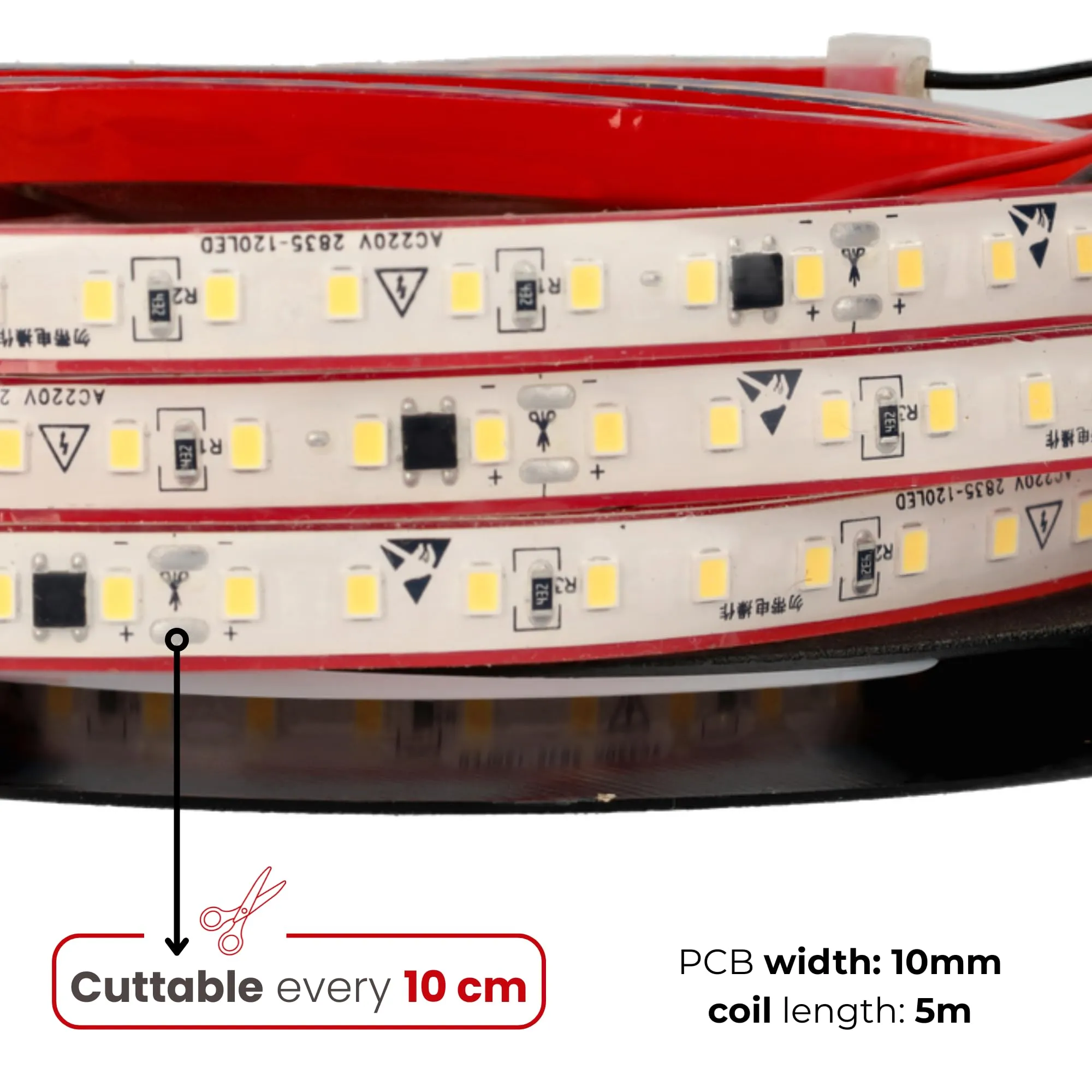 Jandei Striscia LED 220V 12W/m 600 LED 5500 Lm IP65 5m Luce Fredda - immagine 6
