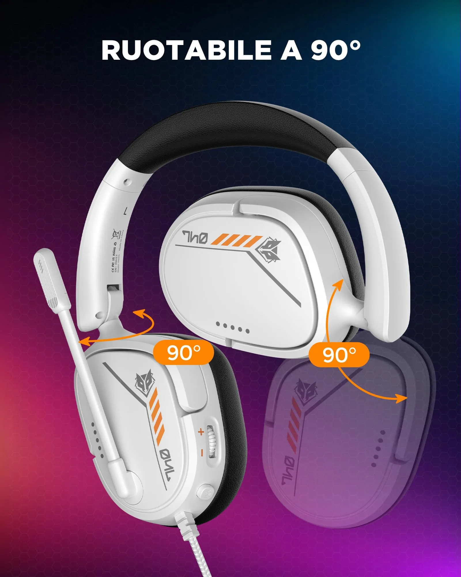 NUBWO HG04L Cuffie Gaming per PS5, PS4, Xbox Series X|S, Xbox One, Switch - immagine 7