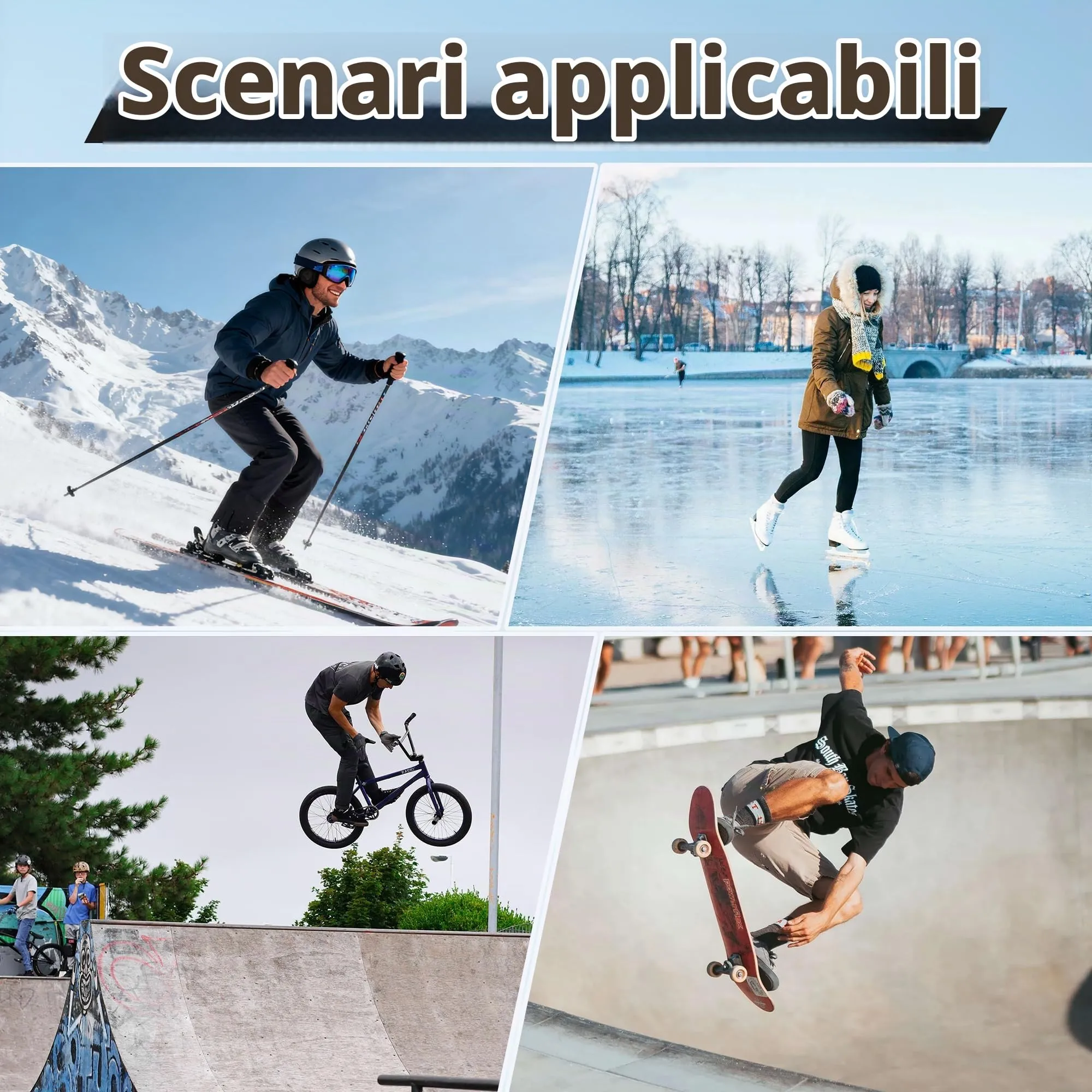 ONTYZZ Pantaloni Protettivi Imbottiti per Anca, Sedere e Coccige per Skateboard, Sci e Snowboard - immagine 2