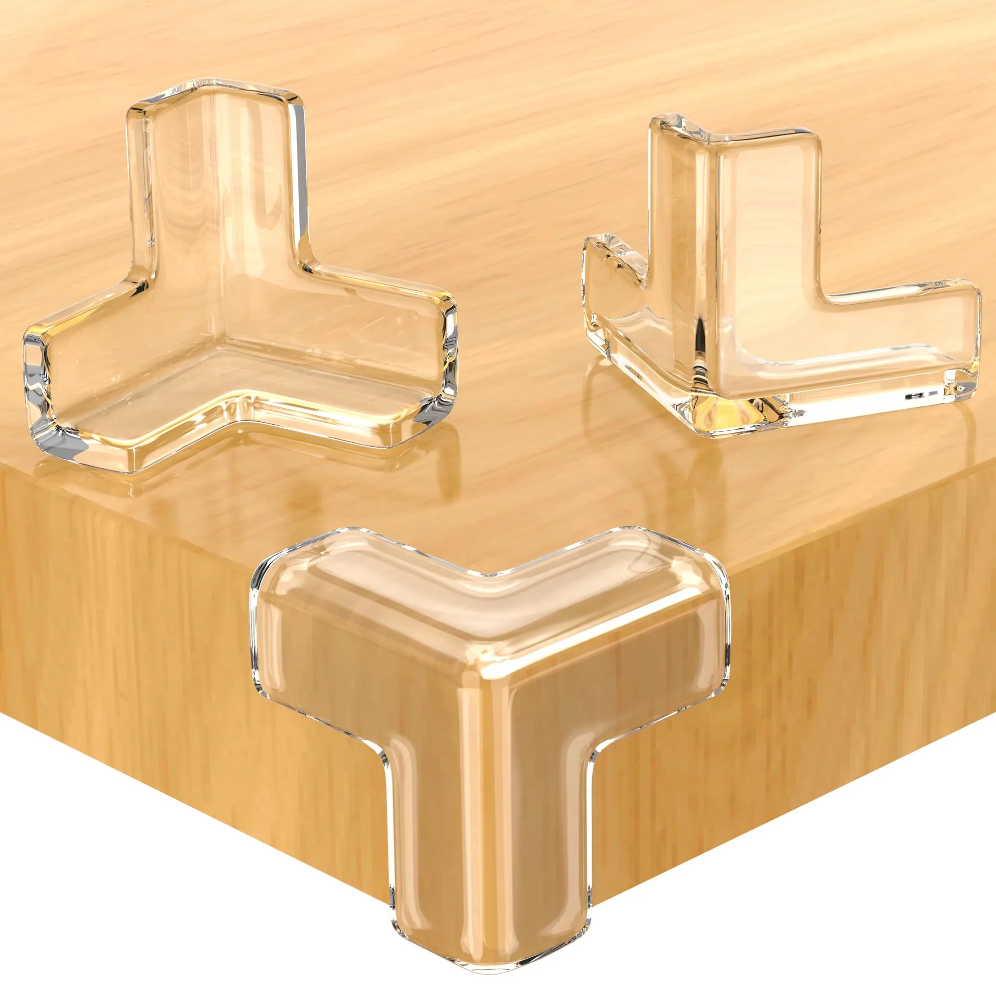 Elalove Paraspigoli per Bambini a T in Gomma Trasparente, 3,3 x 3,3 x 3,3 cm, 20 Pezzi - immagine 1