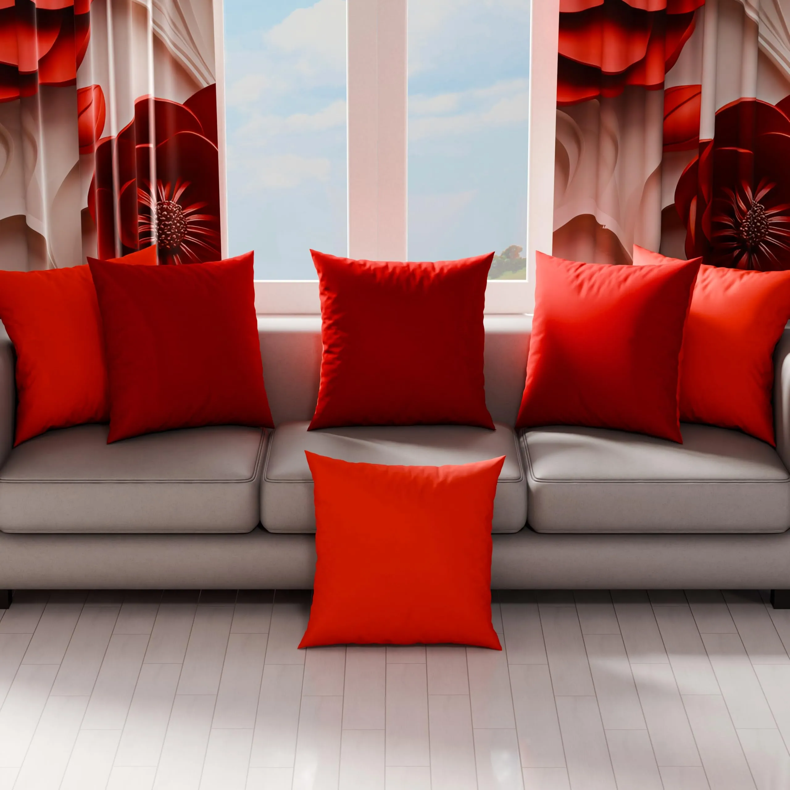 PETTI Artigiani Italiani Federe Cuscino 50x50 cm in Microfibra, Set 2 Fodere Double Face Rosso e Bordeaux - immagine 3