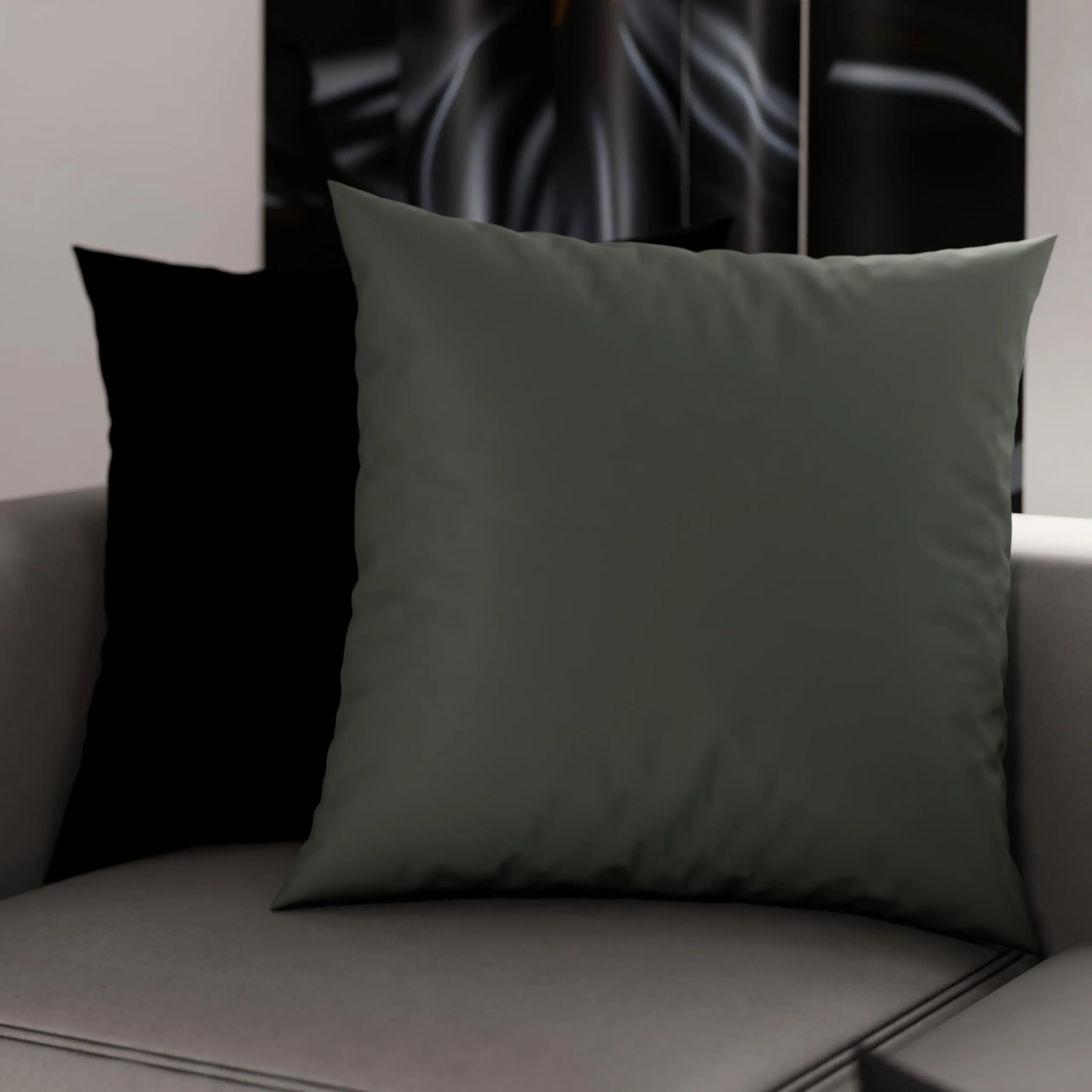 PETTI Artigiani Italiani Coppia di Federe Cuscino 30x30 cm in Microfibra Double Face Grigio e Nero, Set di 2 - immagine 1