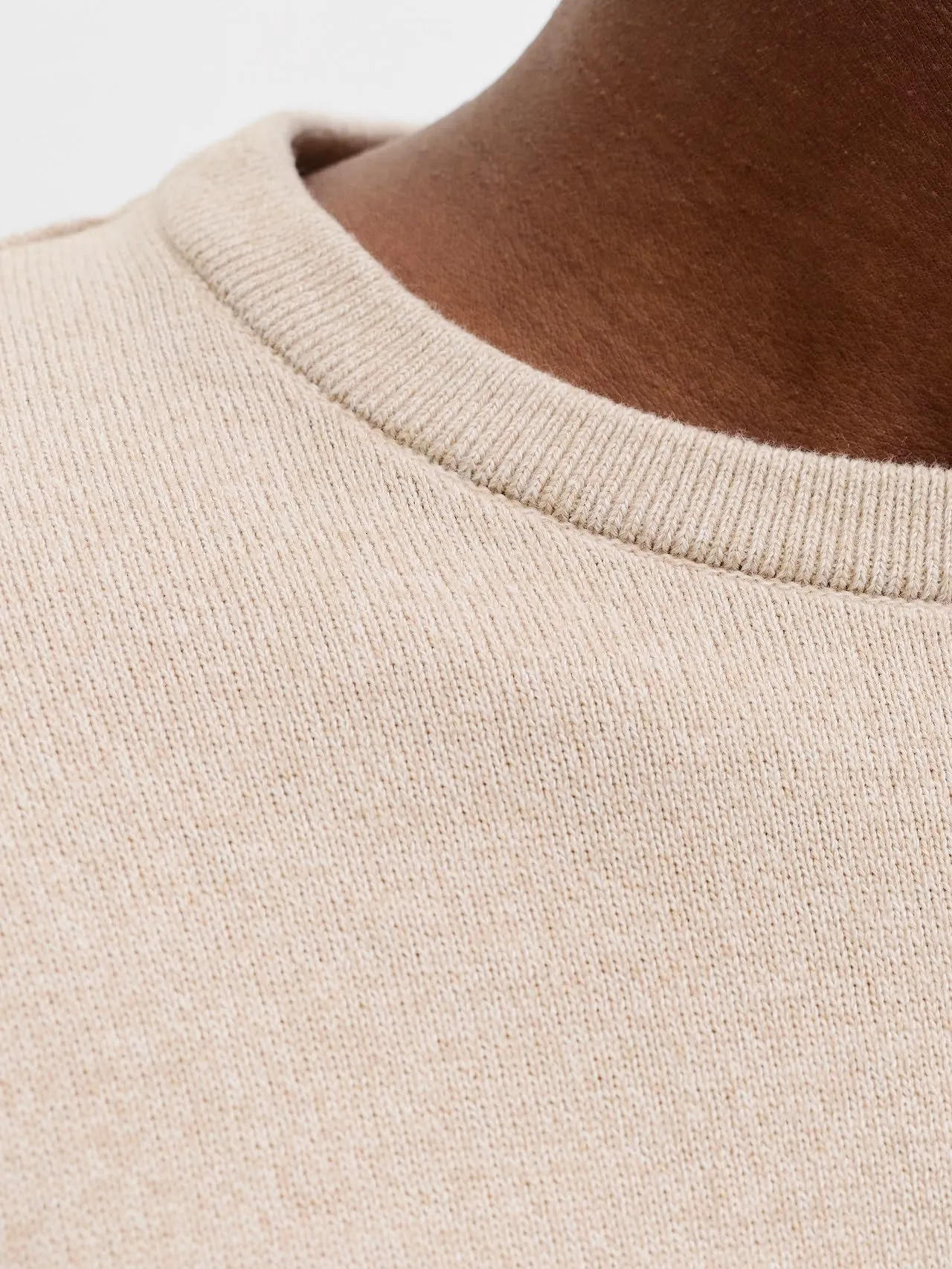 Jack & Jones Jjebasic Noos Knit Crew Neck Pullover - Moonbeam, M - immagine 6
