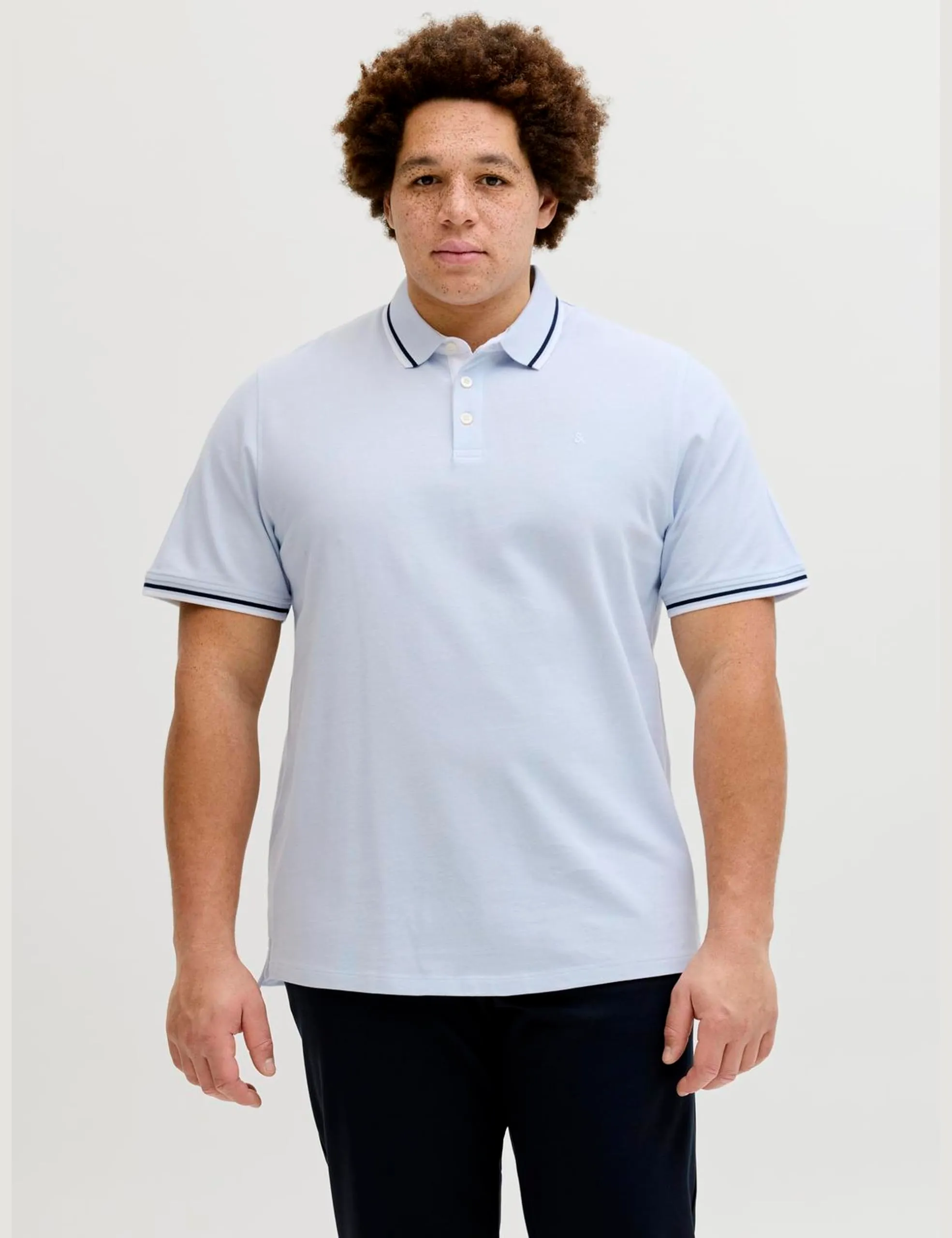 Jack & Jones Plus Size Camicia Polo Semplice Blu XXL - immagine 2