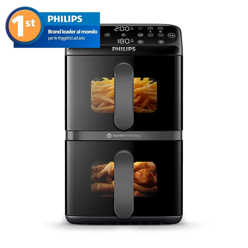 Philips Airfryer 4000 Verticale 10L (5+5L) NA460/00 - immagine 2