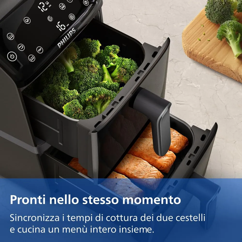 Philips Airfryer 4000 Verticale 10L (5+5L) NA460/00 - immagine 7