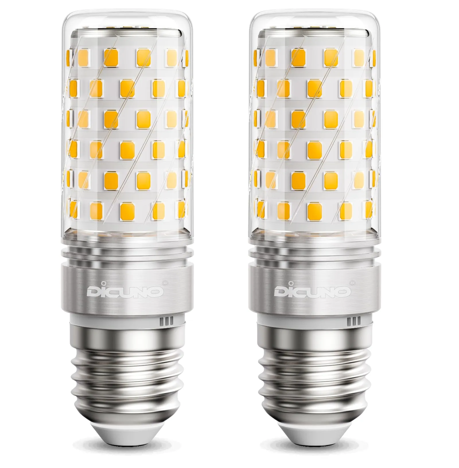 DiCUNO Lampadina LED E27 10W 2700K 1200lm, 2 Pezzi - immagine 1