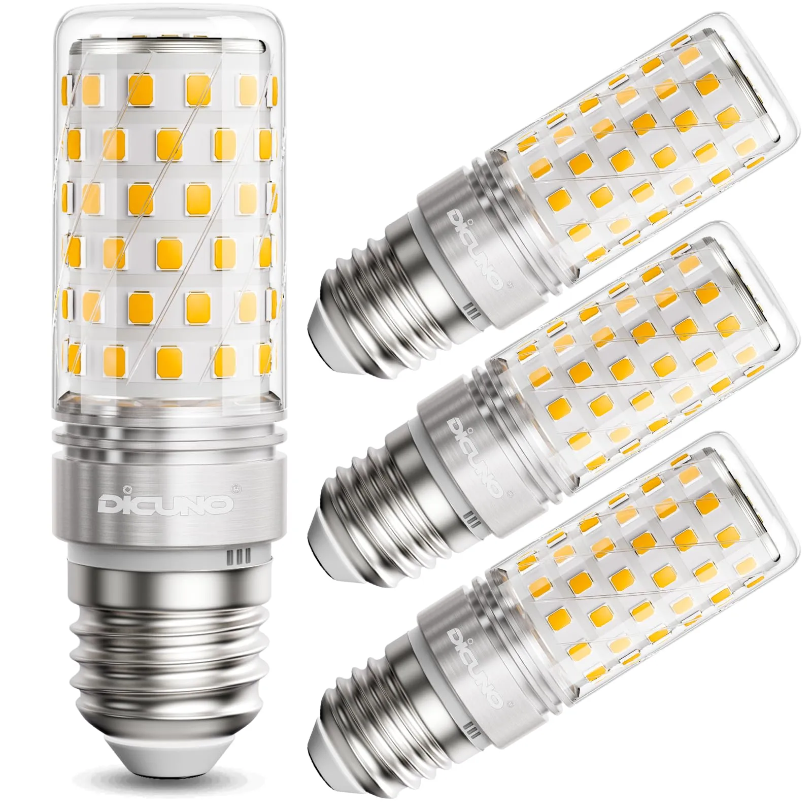 DiCUNO Lampadina LED E27 Mais 10W 2700K 1200lm, 4 Pezzi - immagine 1