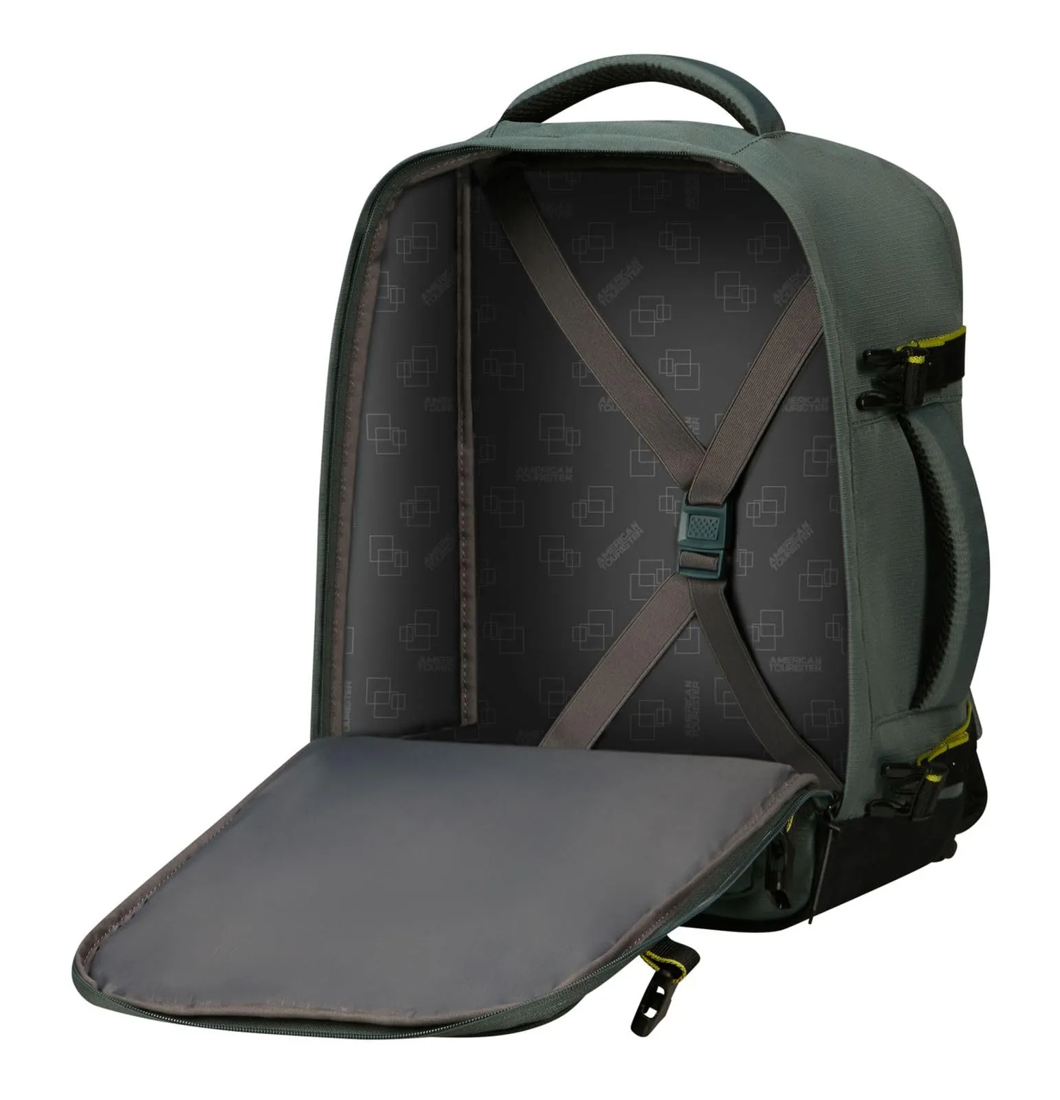 American Tourister Take2Cabin Borsa da cabina 30 x 20 x 40 cm, 26,5 L, Verde (Dark Forest) - immagine 4