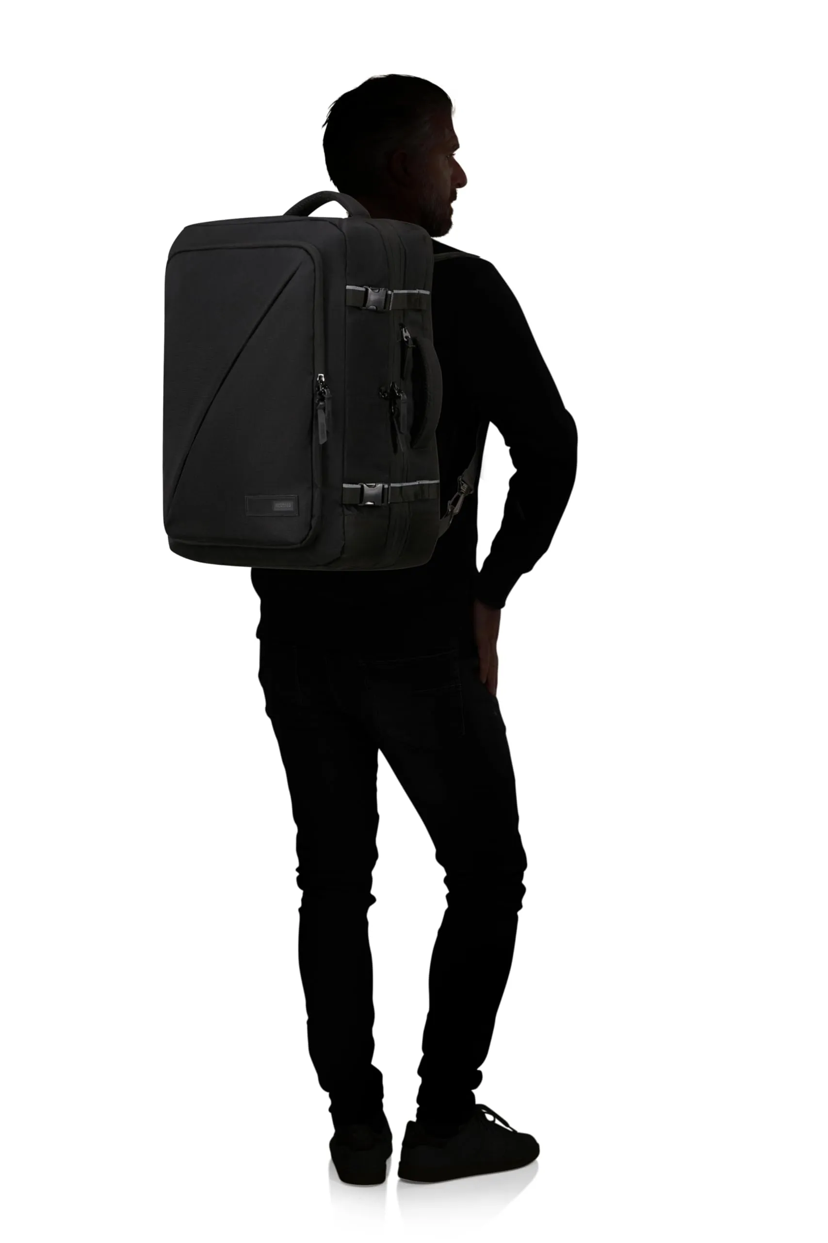 American Tourister Take2Cabin Zaino da viaggio espandibile 17,3 pollici, 55 cm, 42,5/48,5 L, Nero - immagine 11