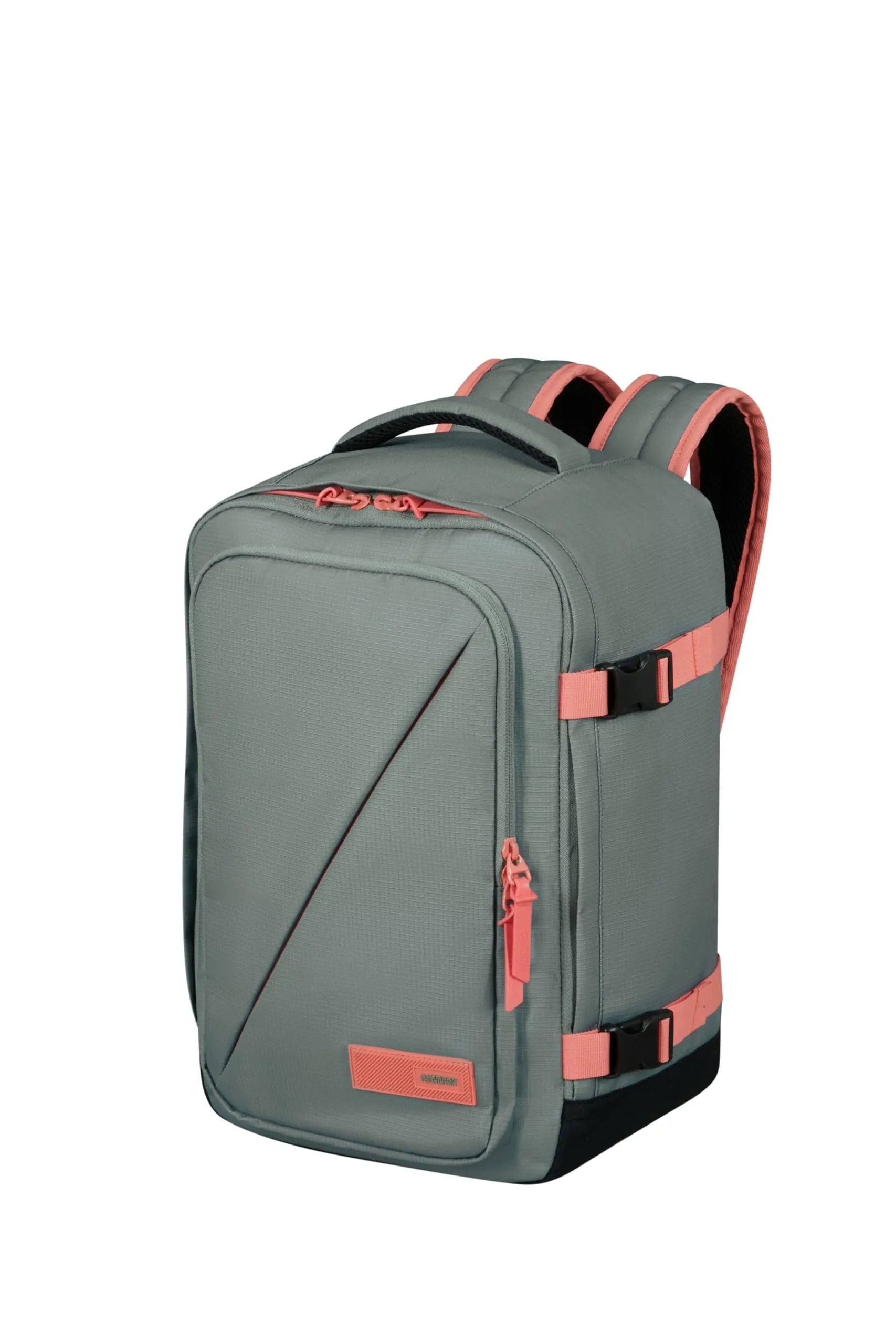 American Tourister Take2Cabin Zaino da Cabina Ryanair 40 x 25 x 20 cm, 24L, Sage/Coral - immagine 1