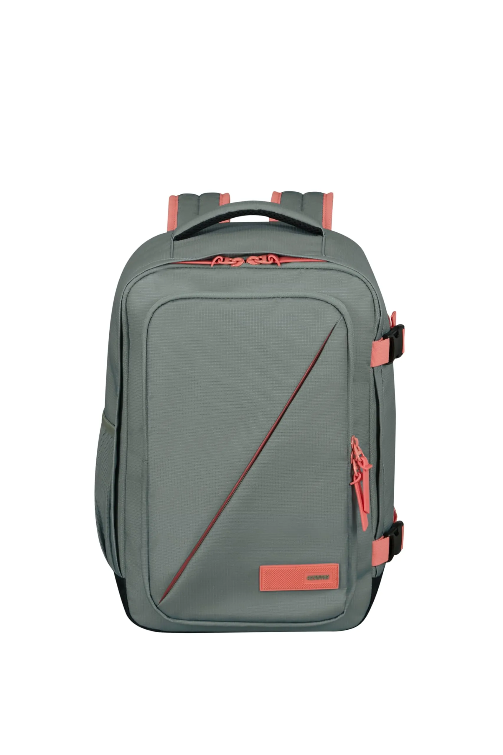 American Tourister Take2Cabin Zaino da Cabina Ryanair 40 x 25 x 20 cm, 24L, Sage/Coral - immagine 2