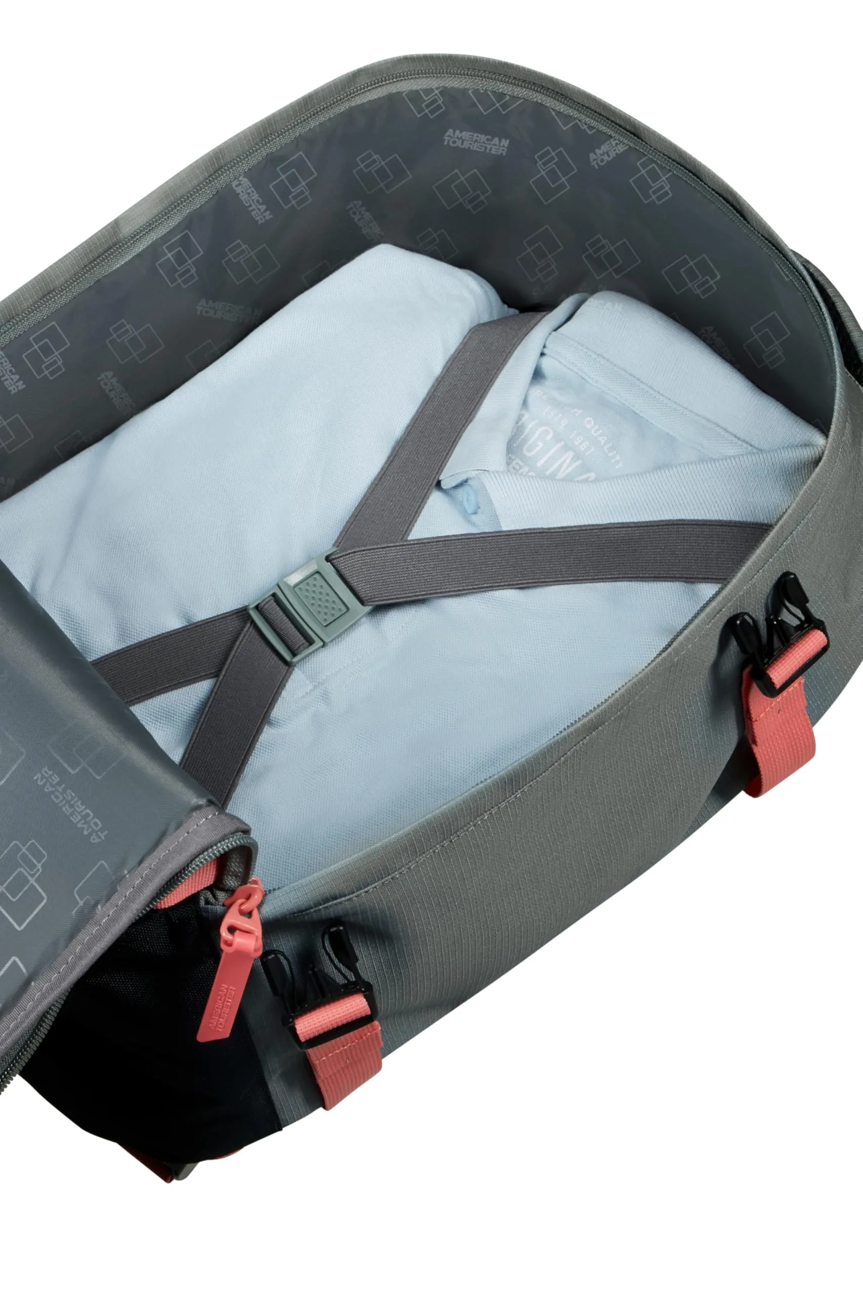 American Tourister Take2Cabin Zaino da Cabina Ryanair 40 x 25 x 20 cm, 24L, Sage/Coral - immagine 6