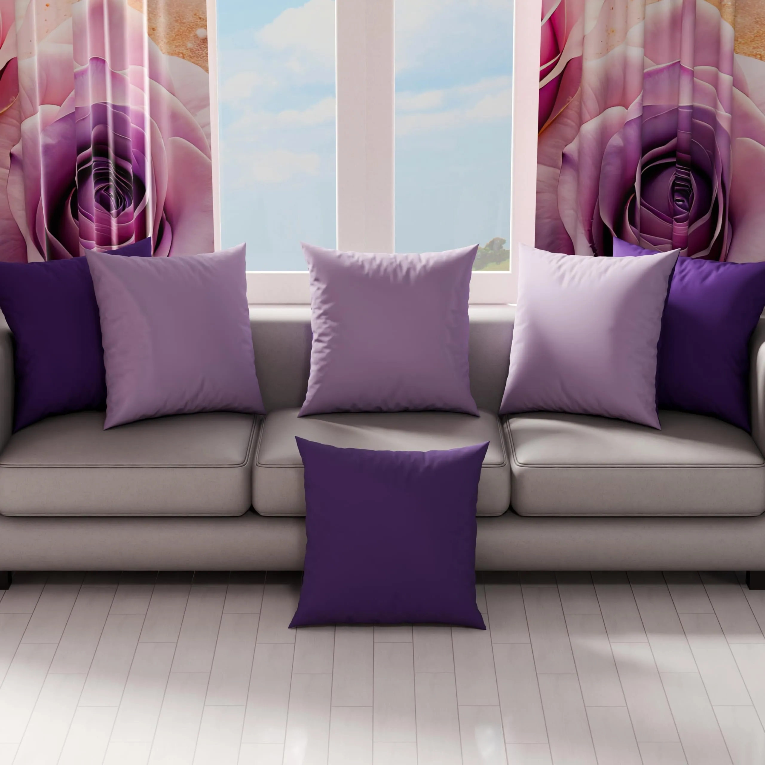 PETTI Artigiani Italiani Federe Cuscino 65x65 cm in Microfibra, Set 2 Fodere Double Face Lilla e Viola - immagine 3